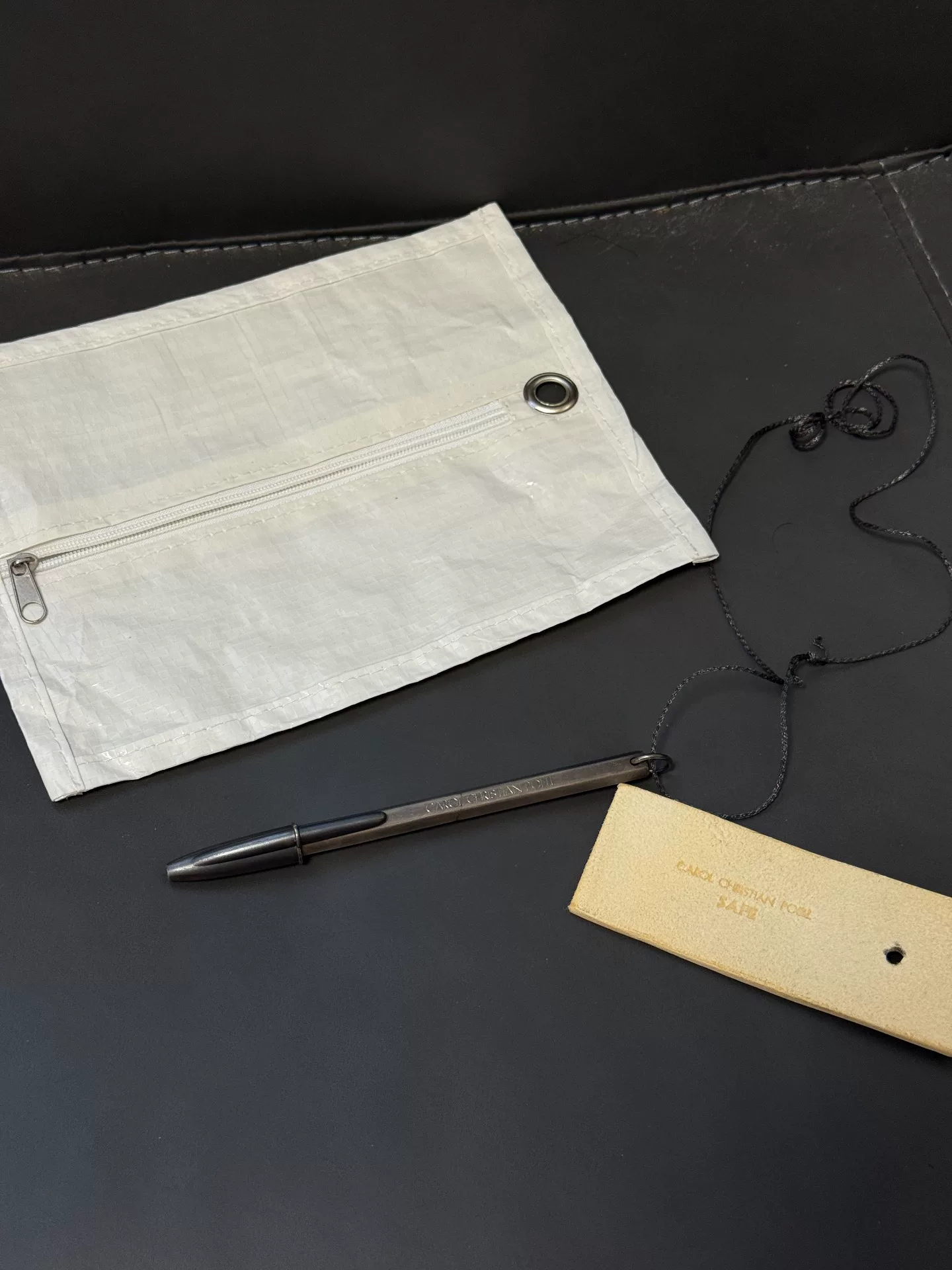 Carol Christian Poell Silver Pen Necklace — back