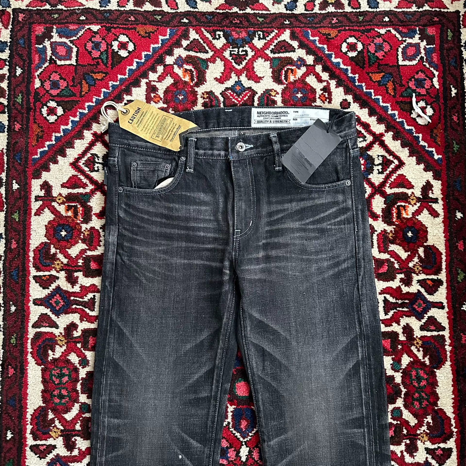 Neighborhood 15AW Black Narrow Jeans M — detail