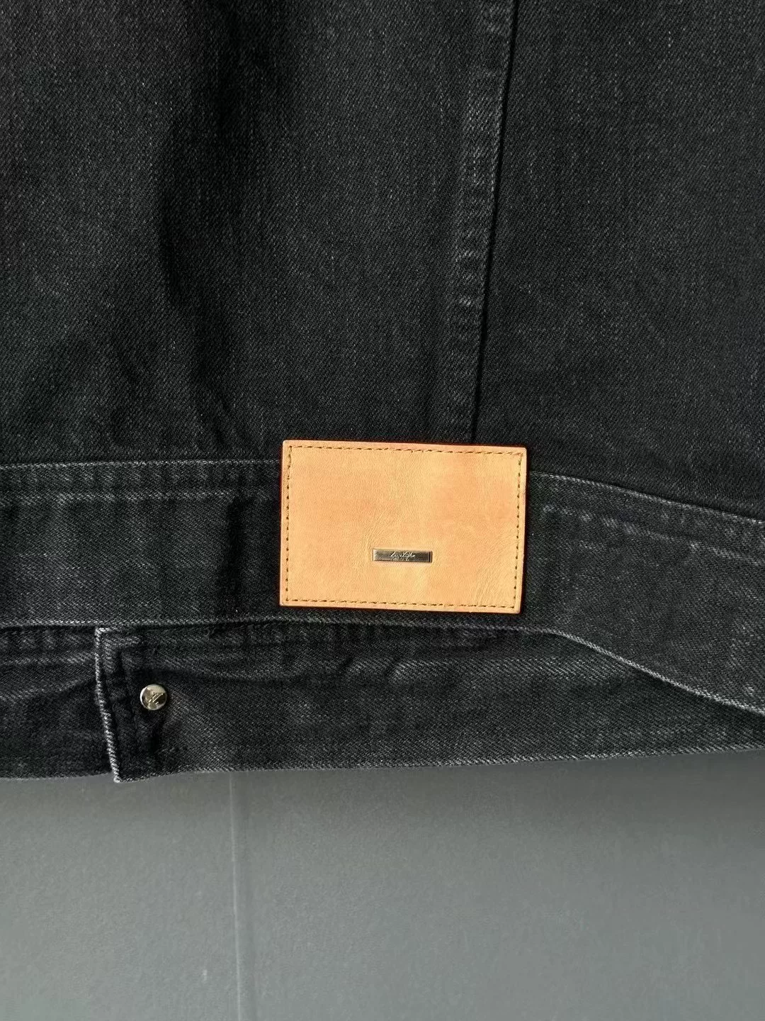 Louis Vuitton Washed Black DNA Tag Denim Jacket — back