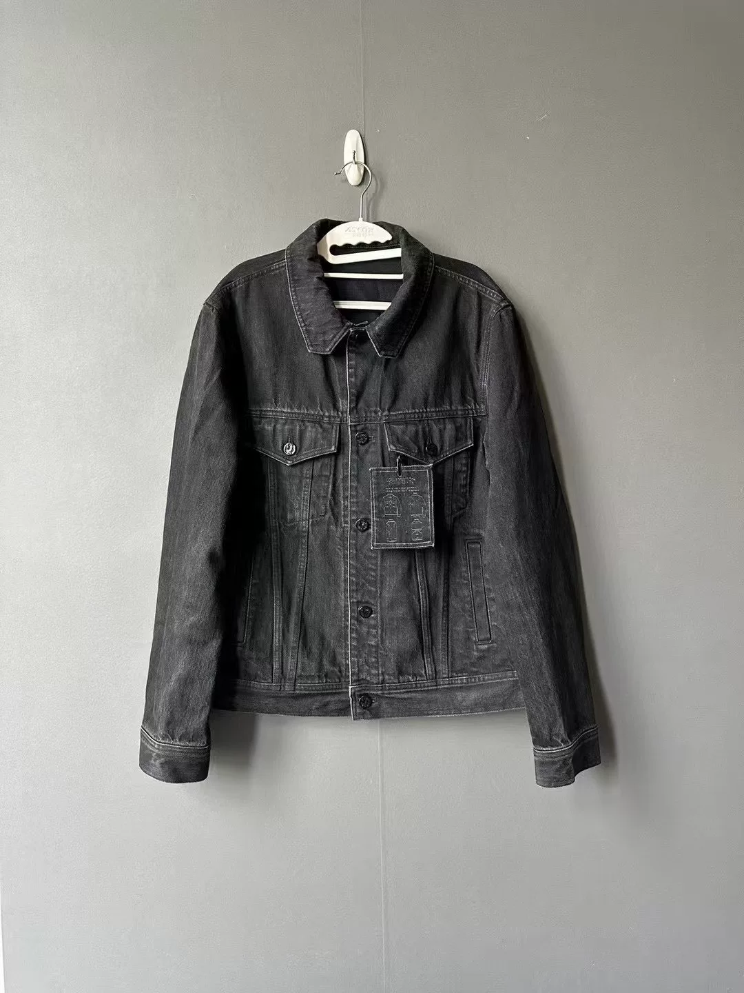 Louis Vuitton Washed Black DNA Tag Denim Jacket