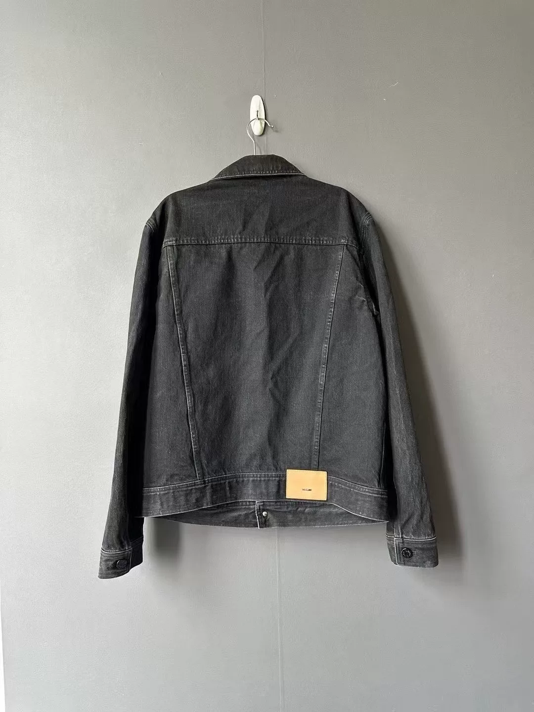 Louis Vuitton Washed Black DNA Tag Denim Jacket — front