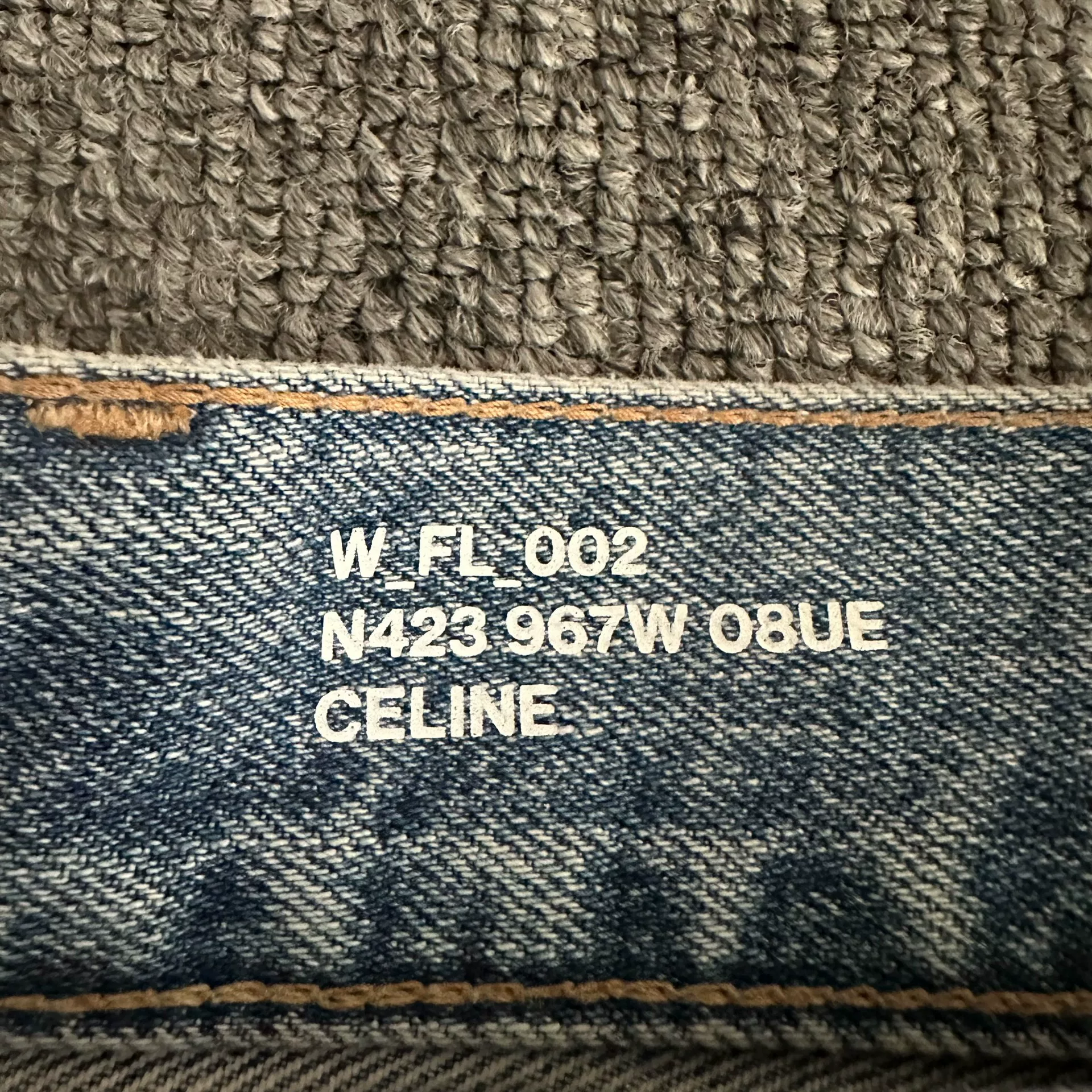 Celine Light Blue Washed Flared Jeans — front