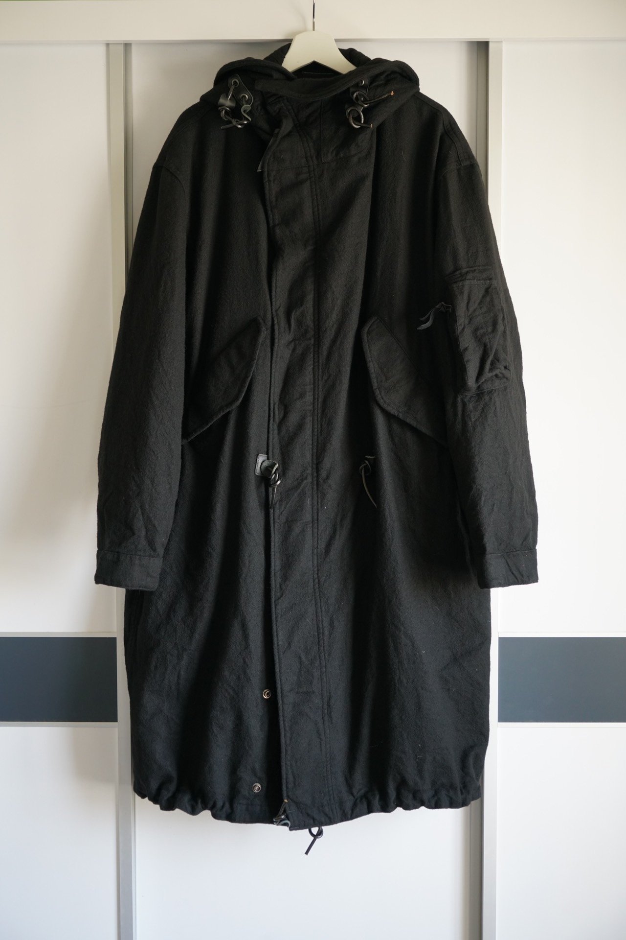 Yohji Yamamoto 03AW Double-Sided Tattoo Coat — detail