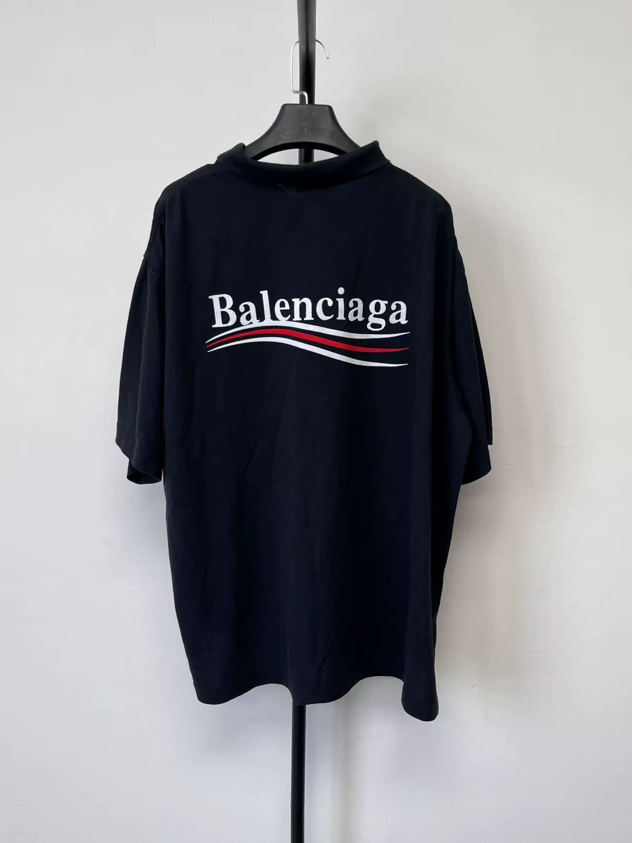 Balenciaga Men's Logo Short-Sleeve Polo — front