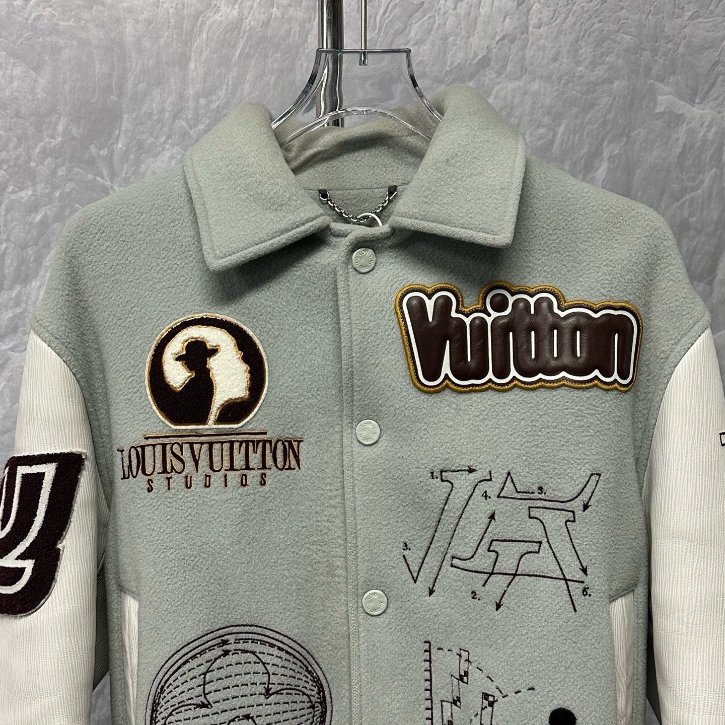 Louis Vuitton Green Devil Eye Embroidered Jacket — front
