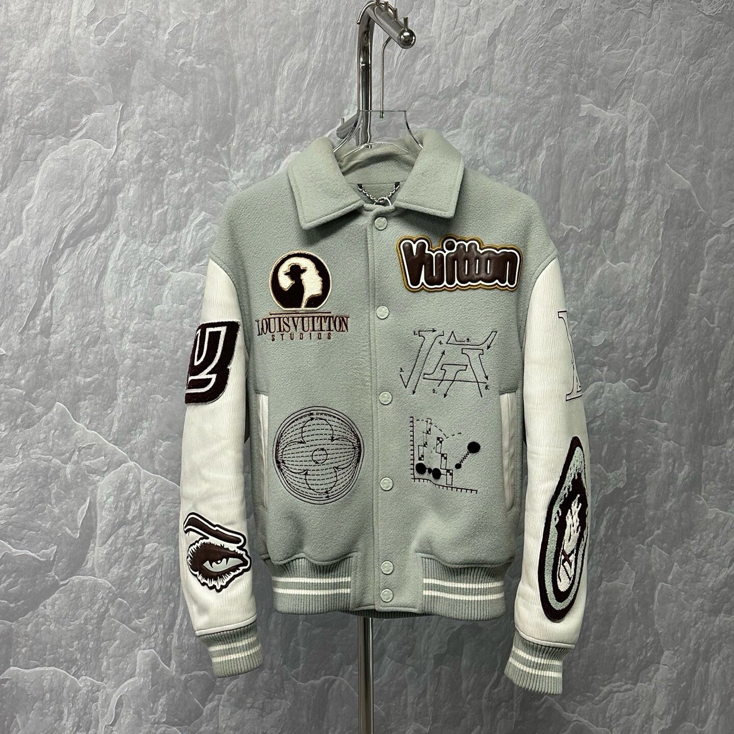 Louis Vuitton Green Devil Eye Embroidered Jacket