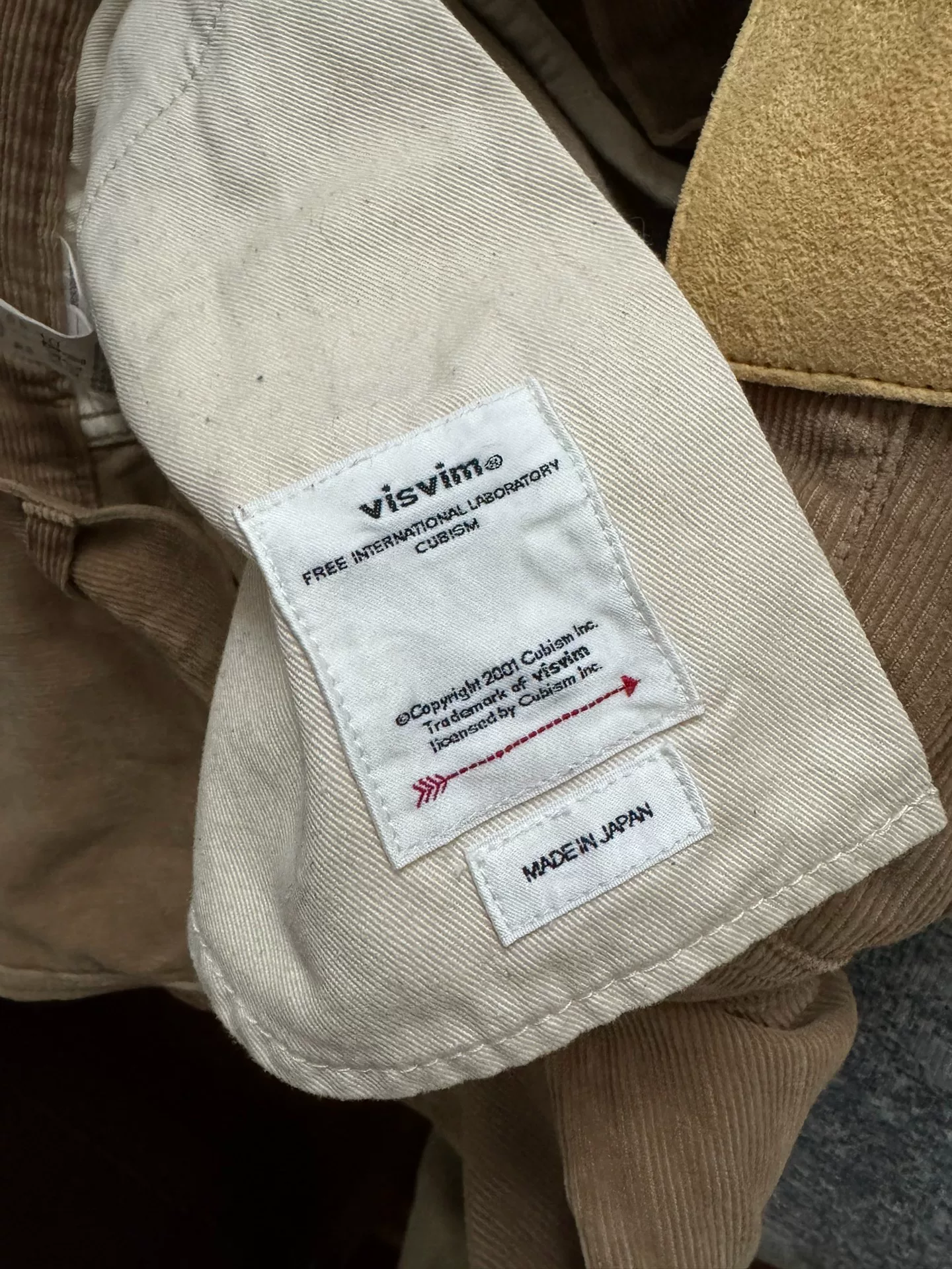 visvim fluxus 18 cords chino pants — detail