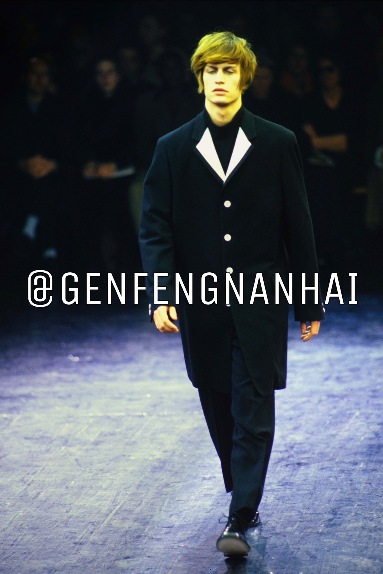 Yohji Yamamoto 97AW Silk Collar Coat — back
