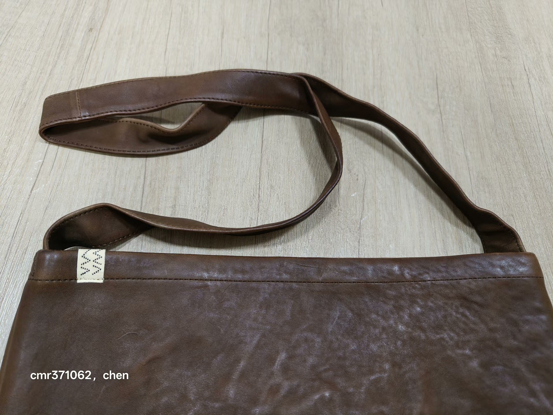 VISVIM 24AW Leather Record Bag DMGD — front