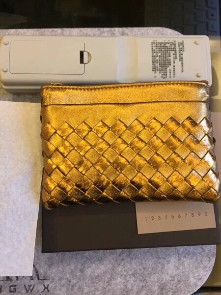 Bottega Veneta Gold Coin Purse — back