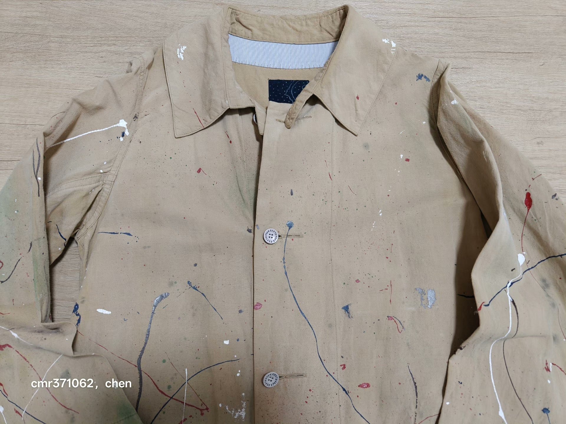 VISVIM 18 ICT Grease Monkey Coat — label
