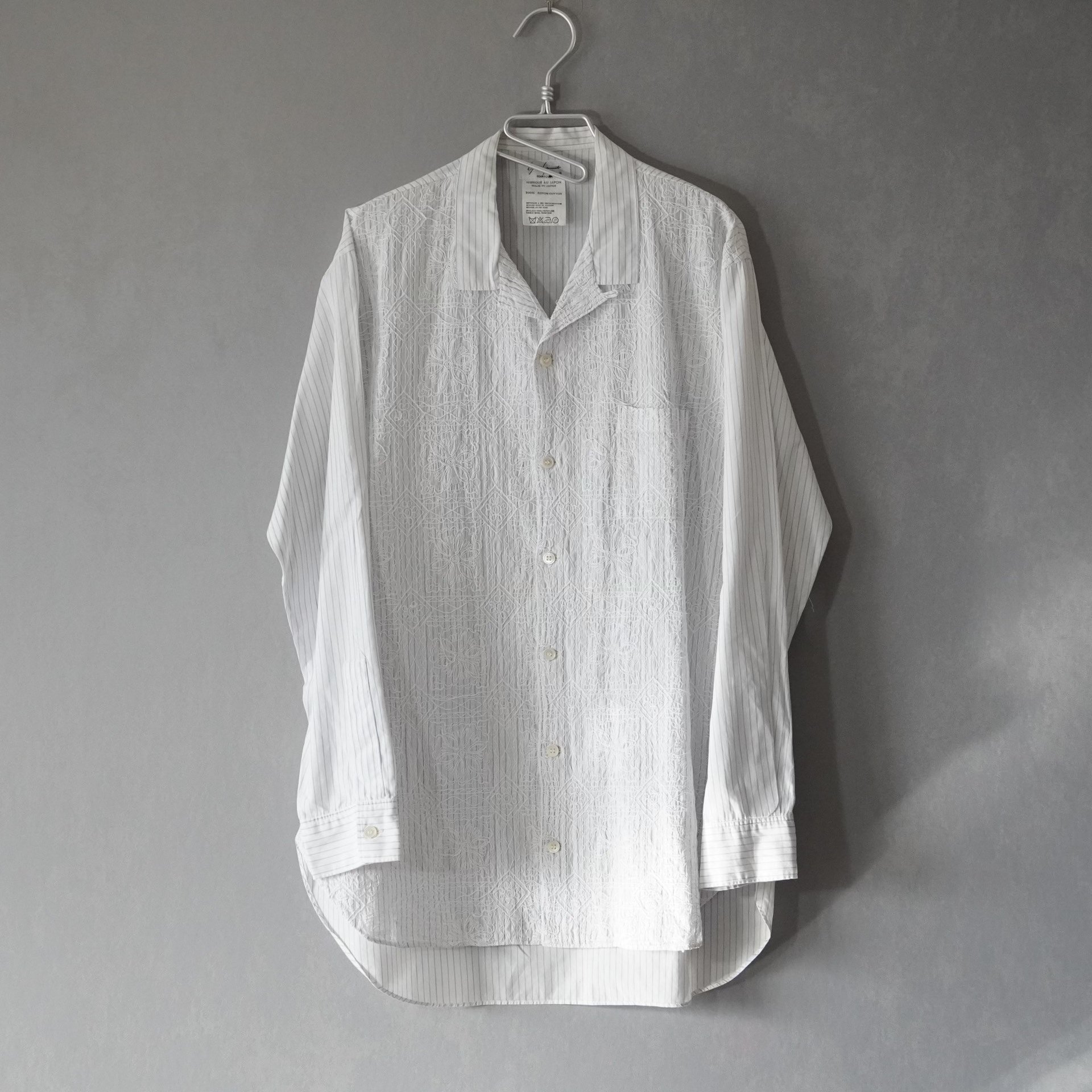 Yohji Yamamoto 80SS Embroidered Stripe Shirt