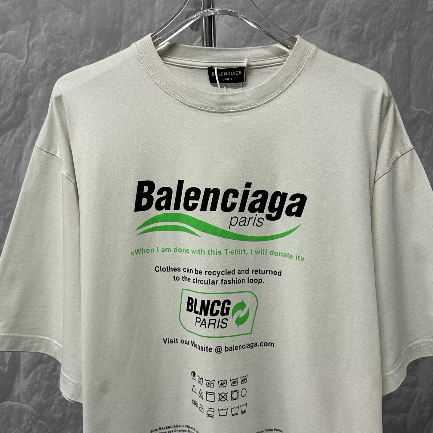 Balenciaga Wave Letter Print Short Sleeve — front