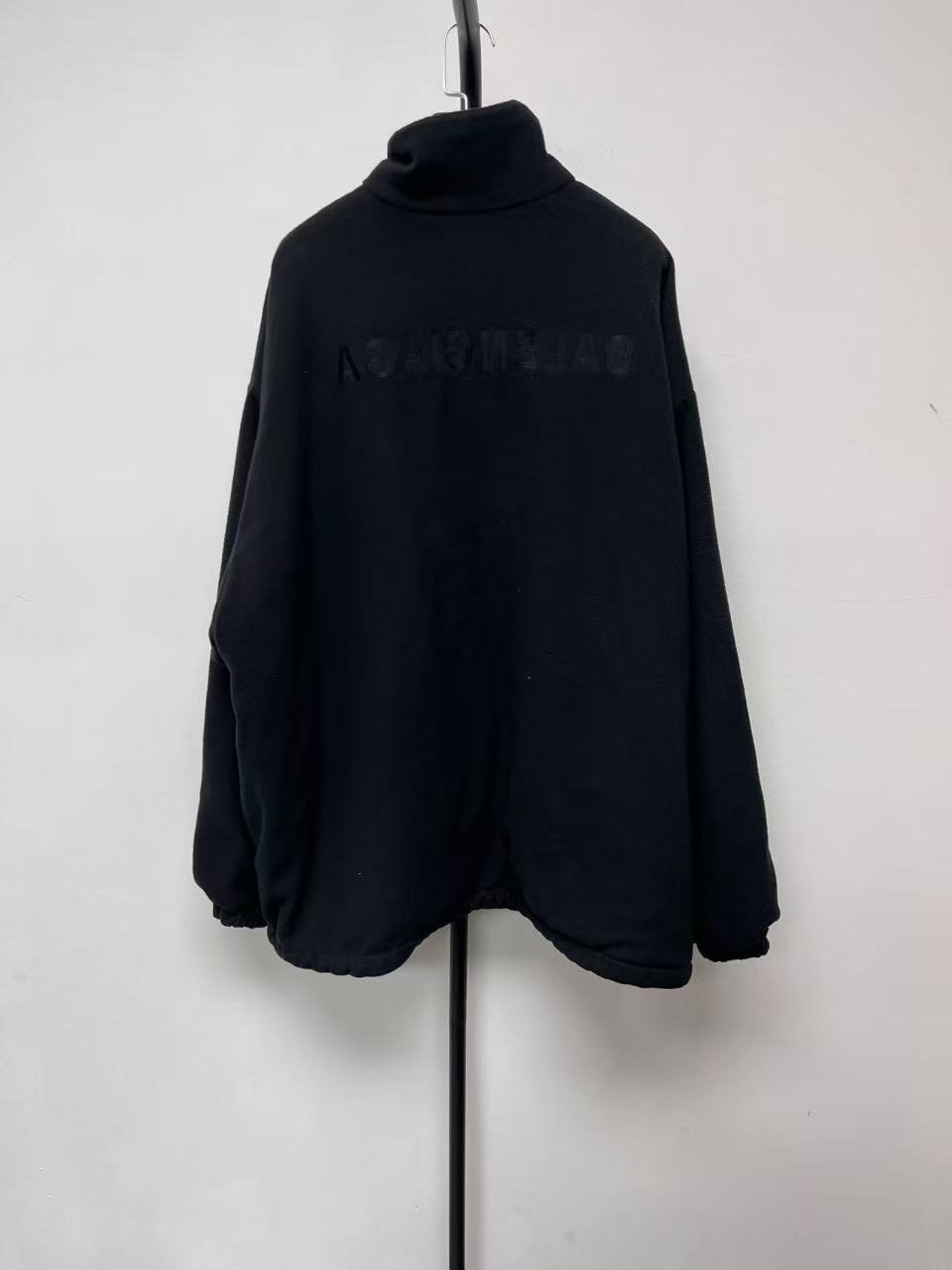 Balenciaga Black High Neck Zip Loose Jacket