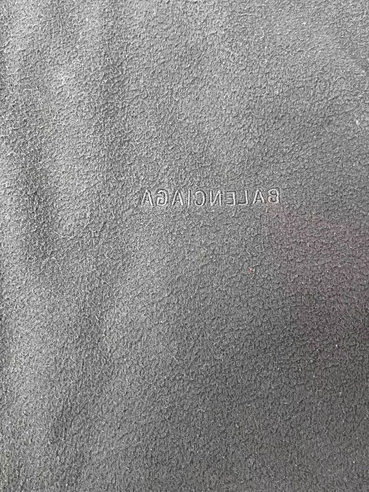 Balenciaga Black High Neck Zip Loose Jacket — detail