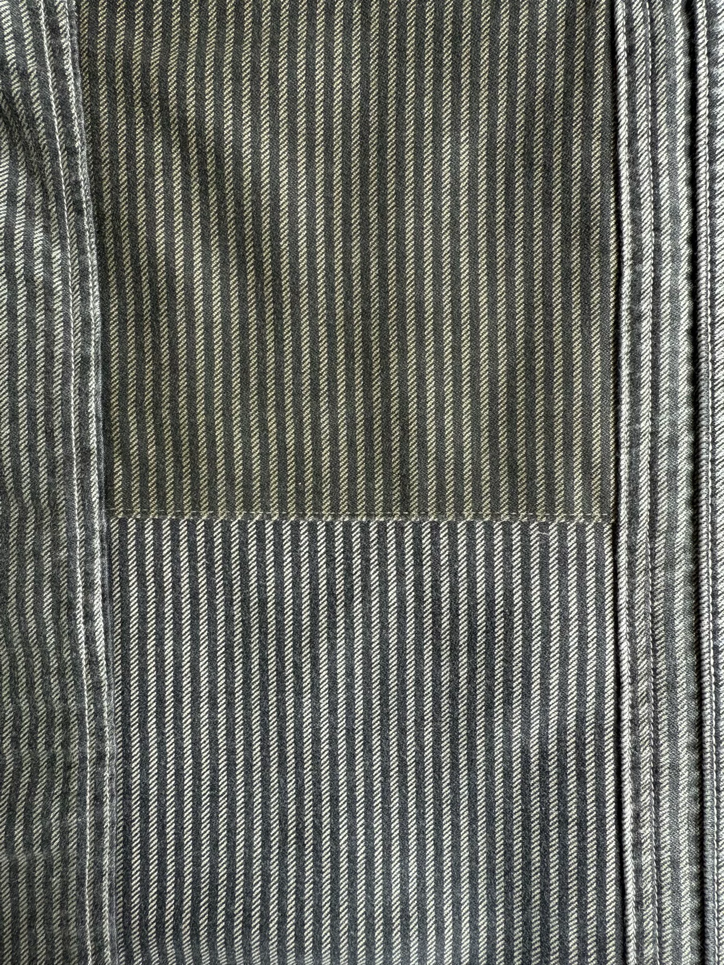 VISVIM 25AW Pastoral Striped Moleskin Pants — detail