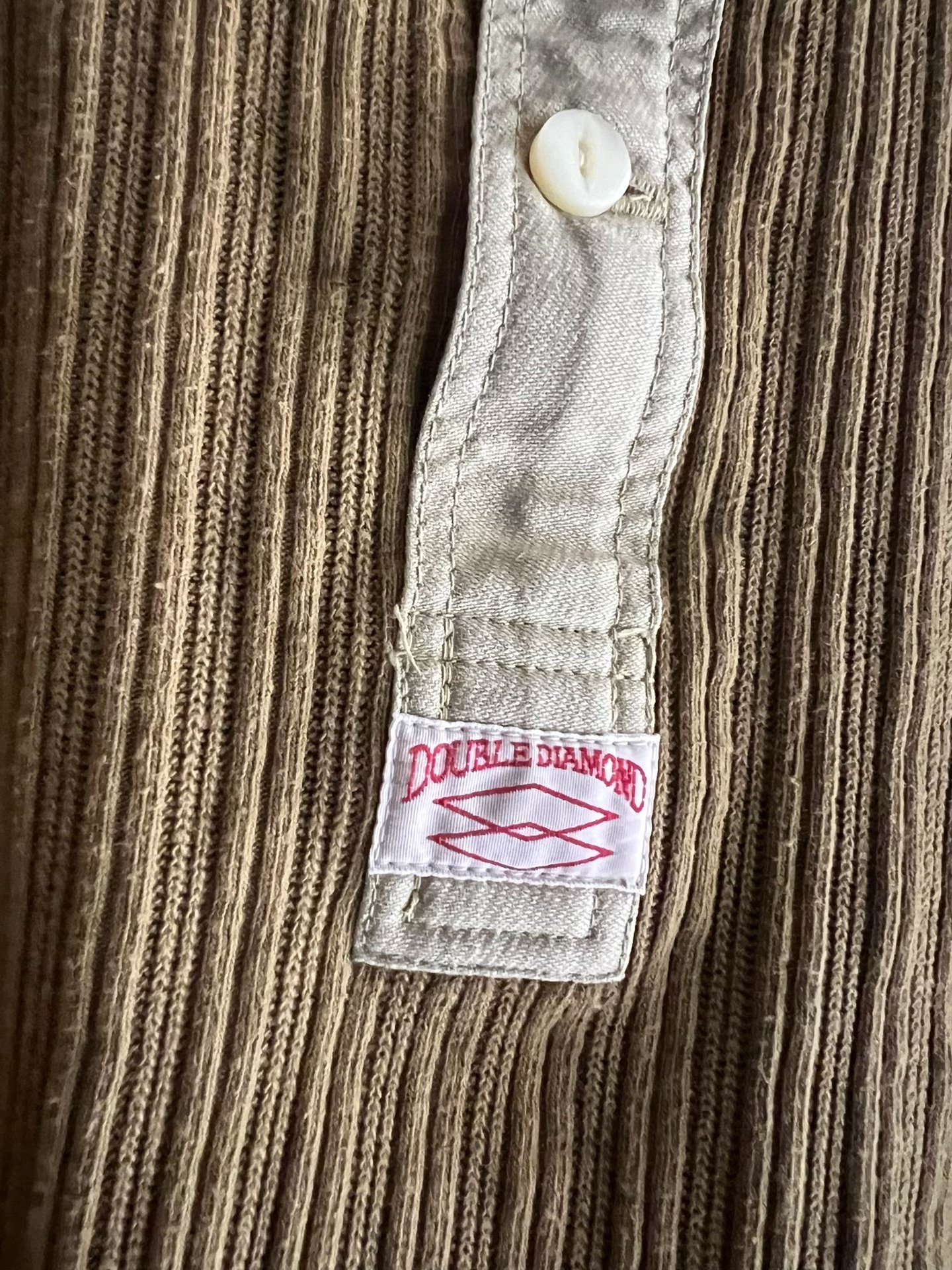 The Real McCoy Vintage Henley Long Sleeve T — label