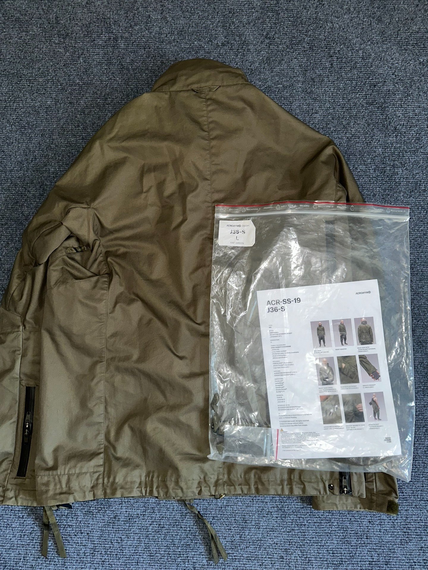 Acronym J36-S Jacket — label