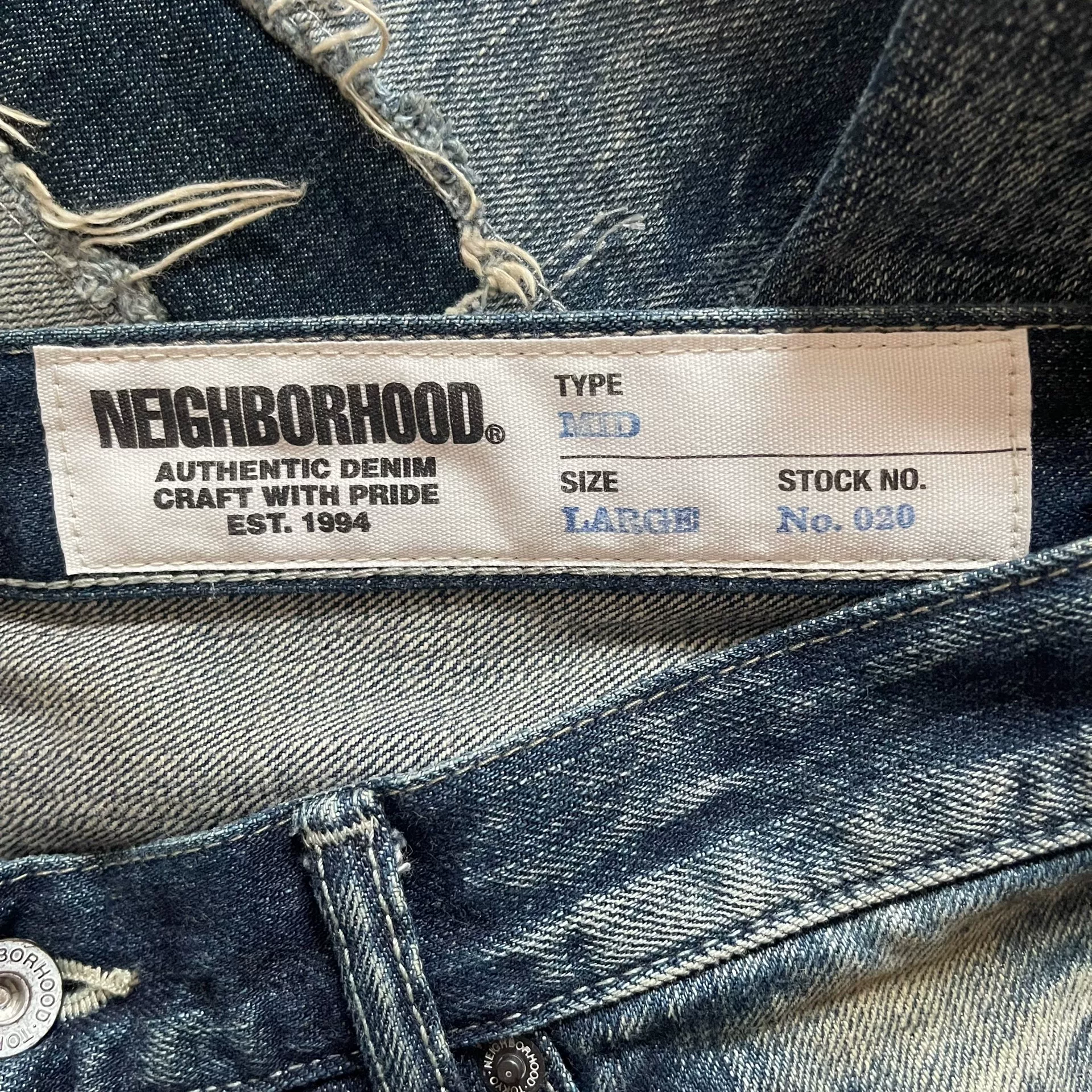 Neighborhood 20ss Bullet Savage Denim — label
