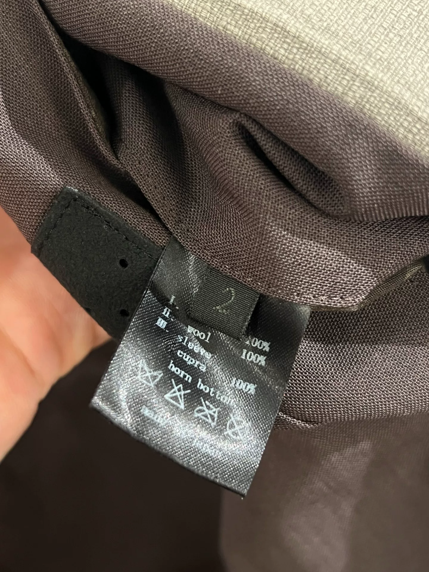 ZARA Gray Collarless Suit Jacket — label