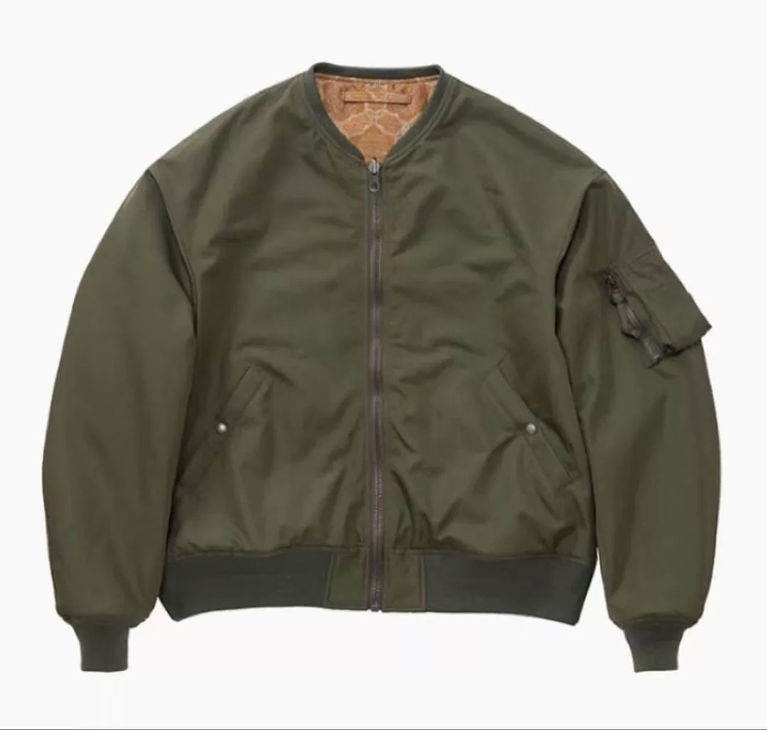 Visvim THORSON JKT MA1 MAWATA SILK OLIVE