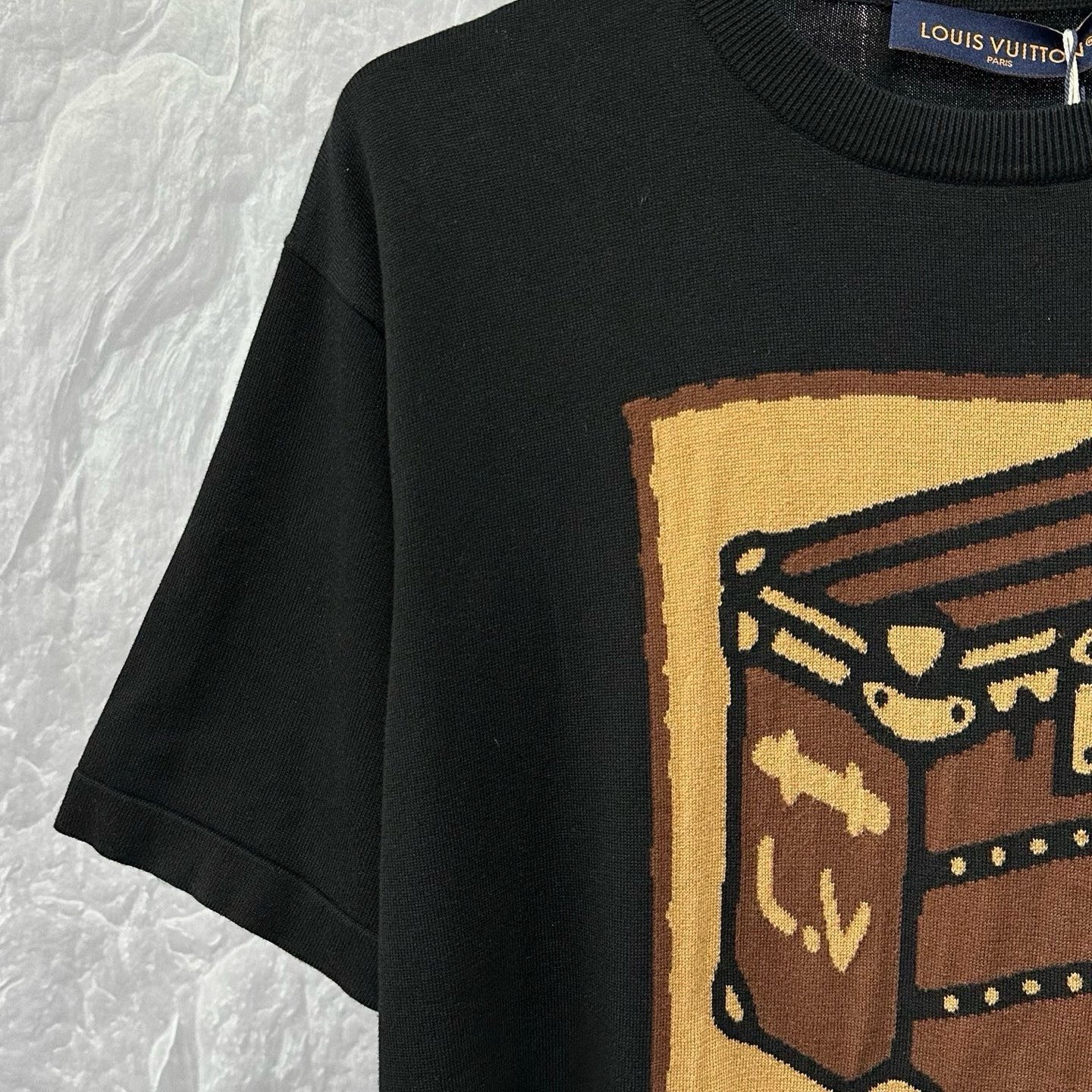 Louis Vuitton SS25 Pharrell Trunk Floral Knit Tee — front