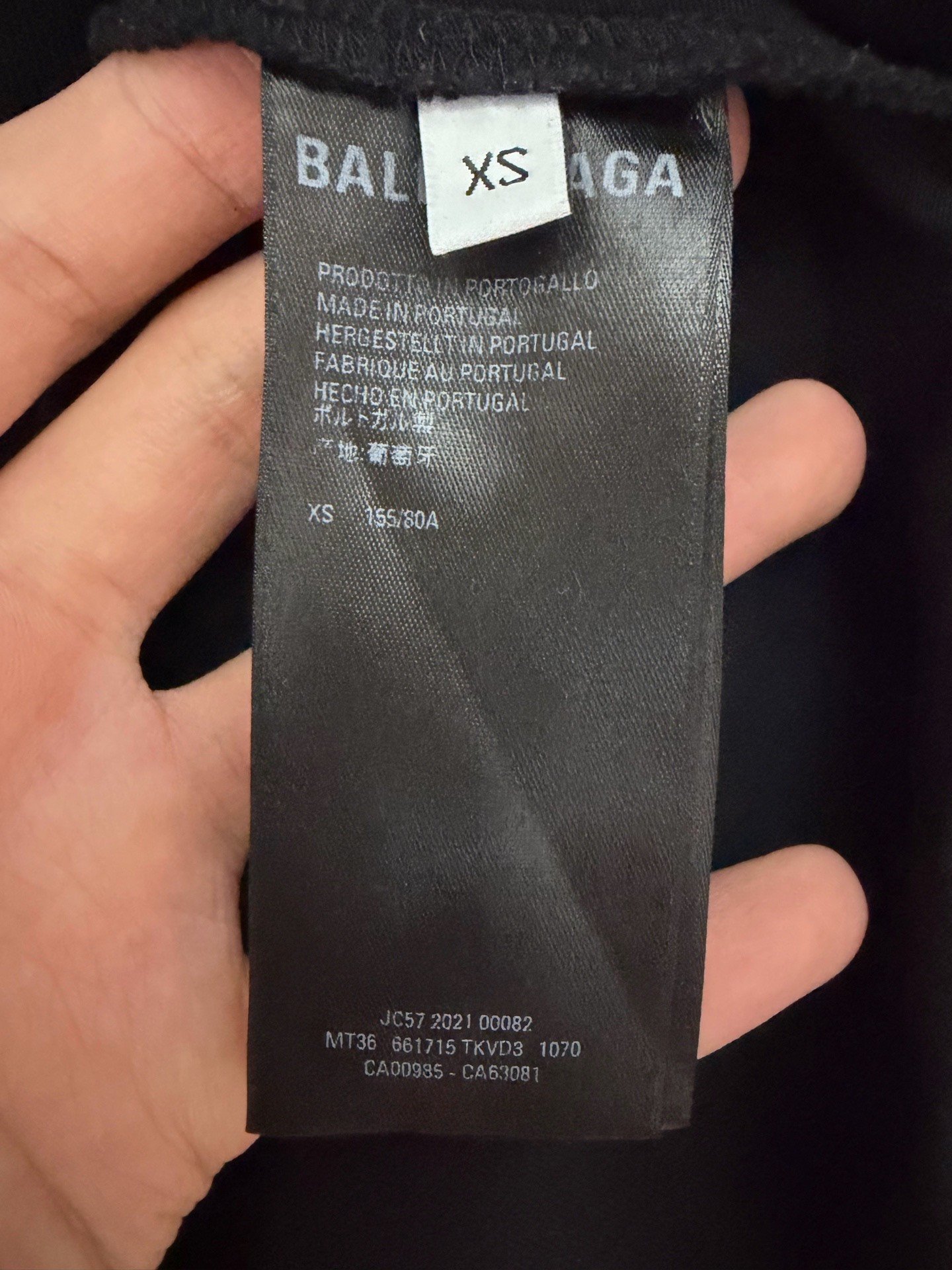 Balenciaga Black FREE Letter Short-Sleeve T-Shirt — back