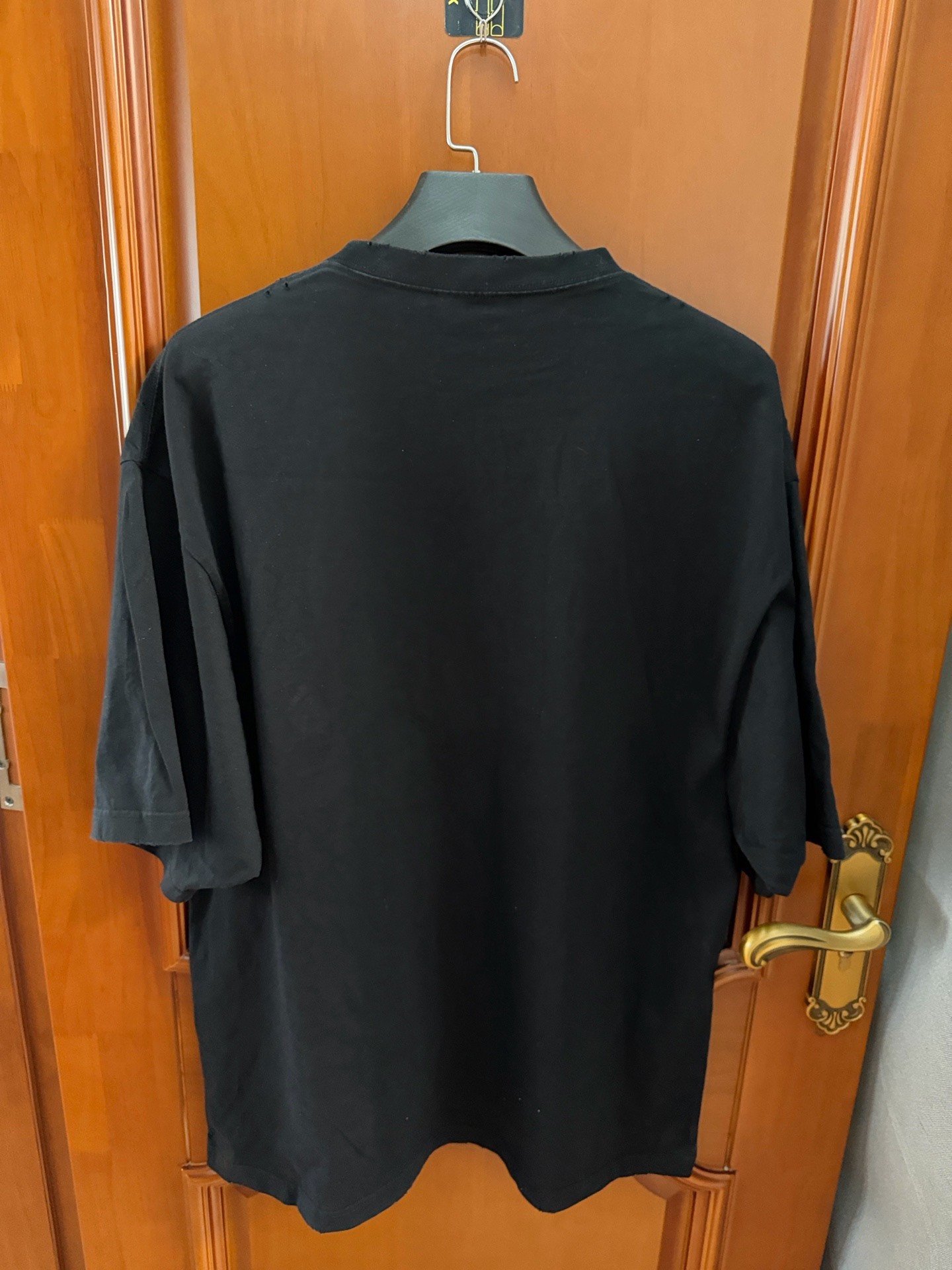 Balenciaga Black FREE Letter Short-Sleeve T-Shirt — front