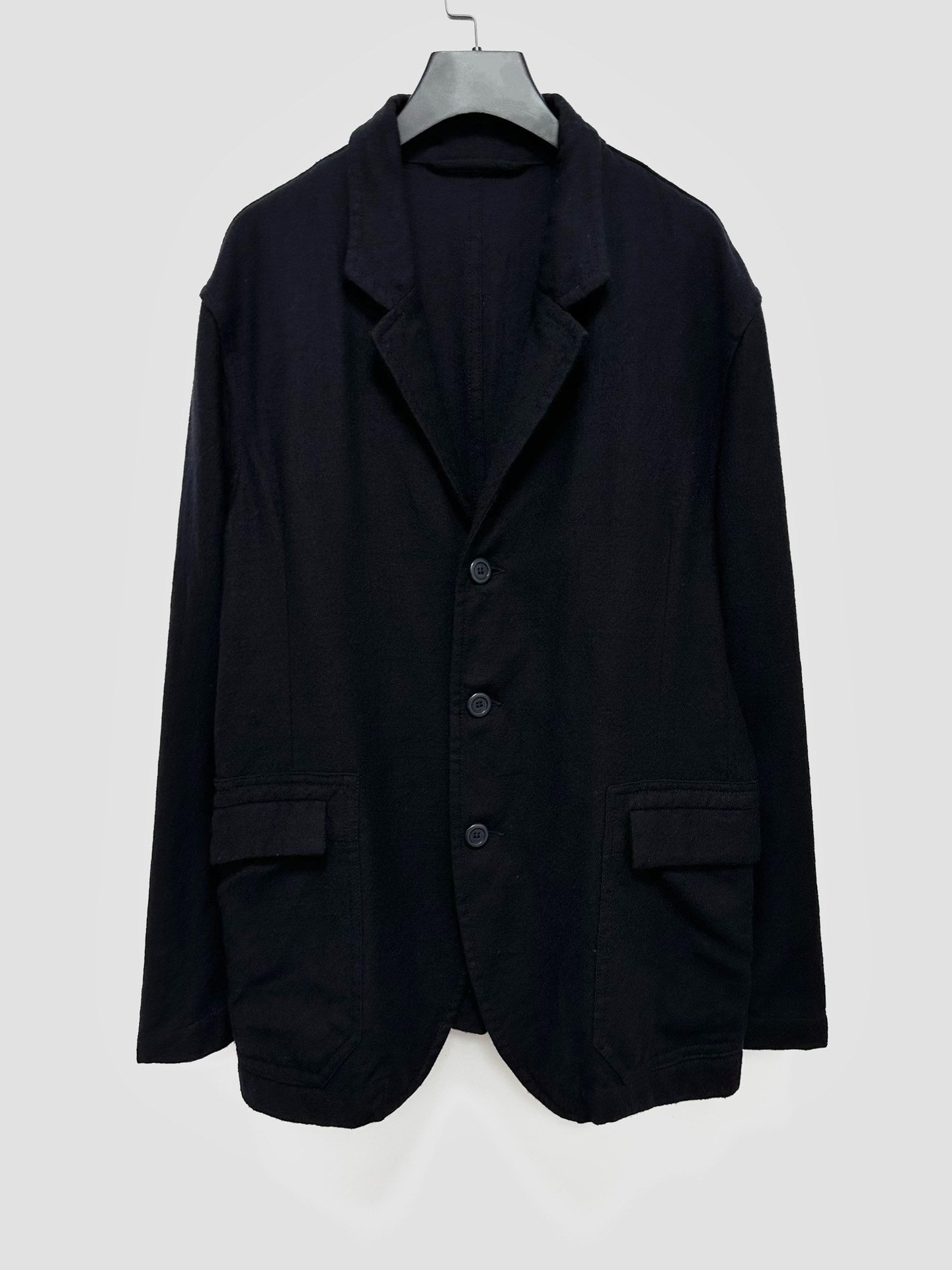 Casey Casey Wool Black Blue Coat