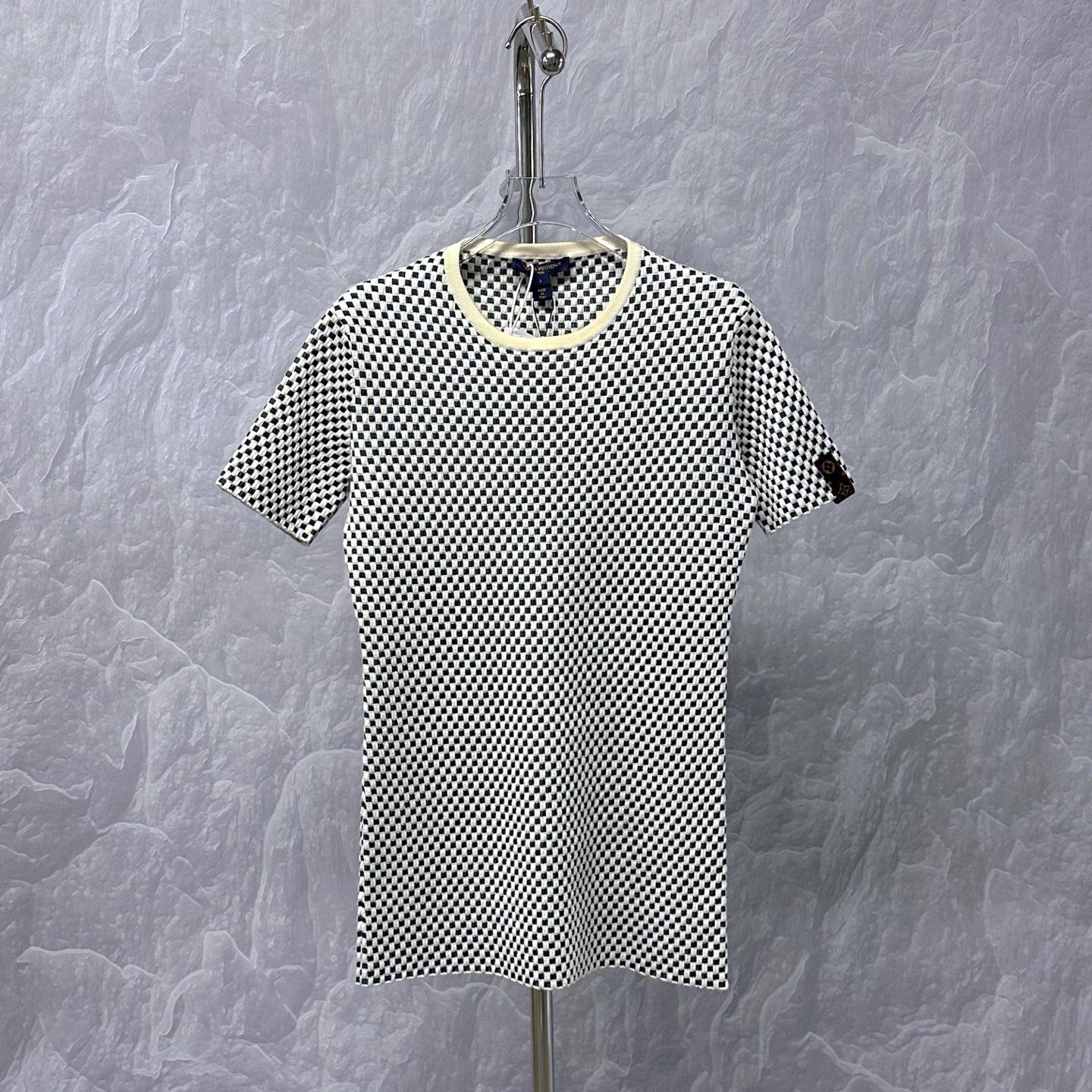 Louis Vuitton SS24 Damier Knit Wool Short Sleeve L