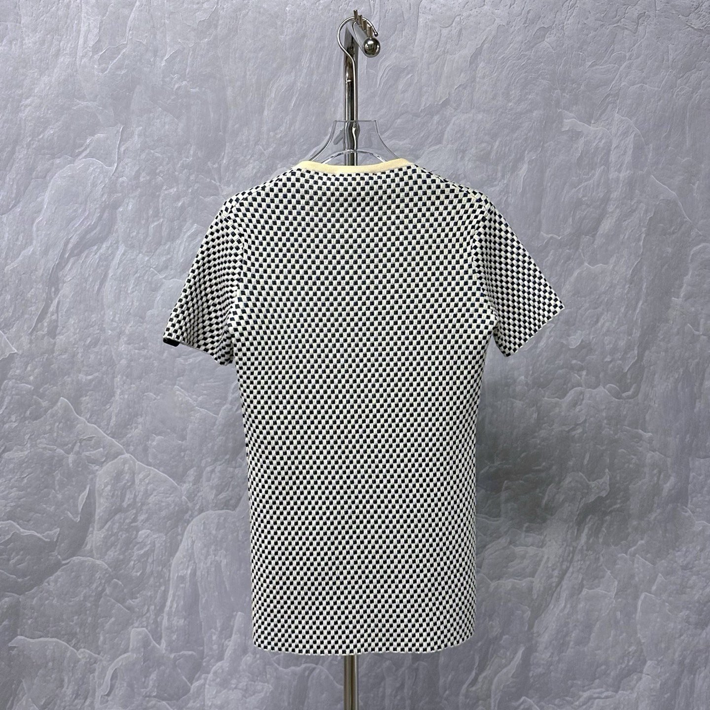 Louis Vuitton SS24 Damier Knit Wool Short Sleeve L — back