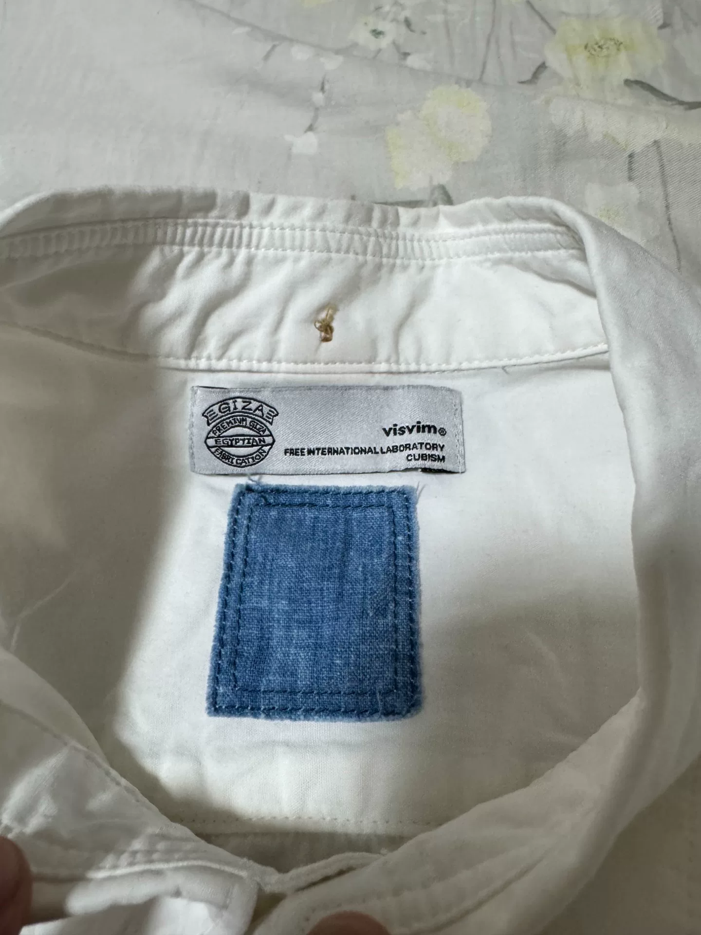 visvim ict 14ss Limited Patchwork Heart Shirt — detail