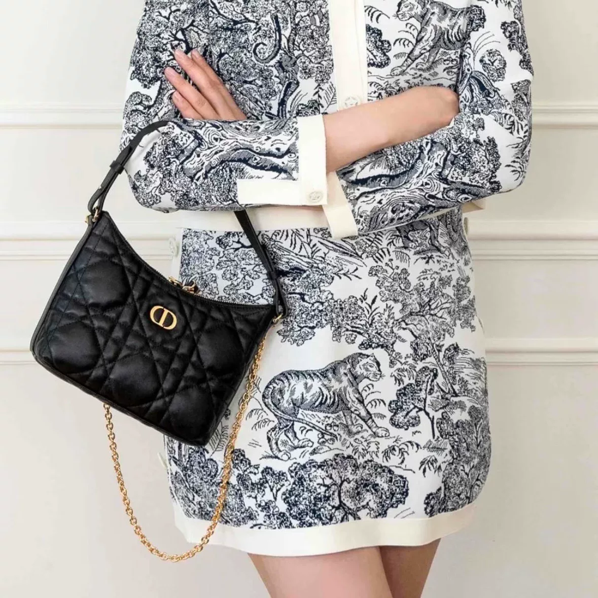 Dior Dioriviera Straight Animal Print Skirt — front