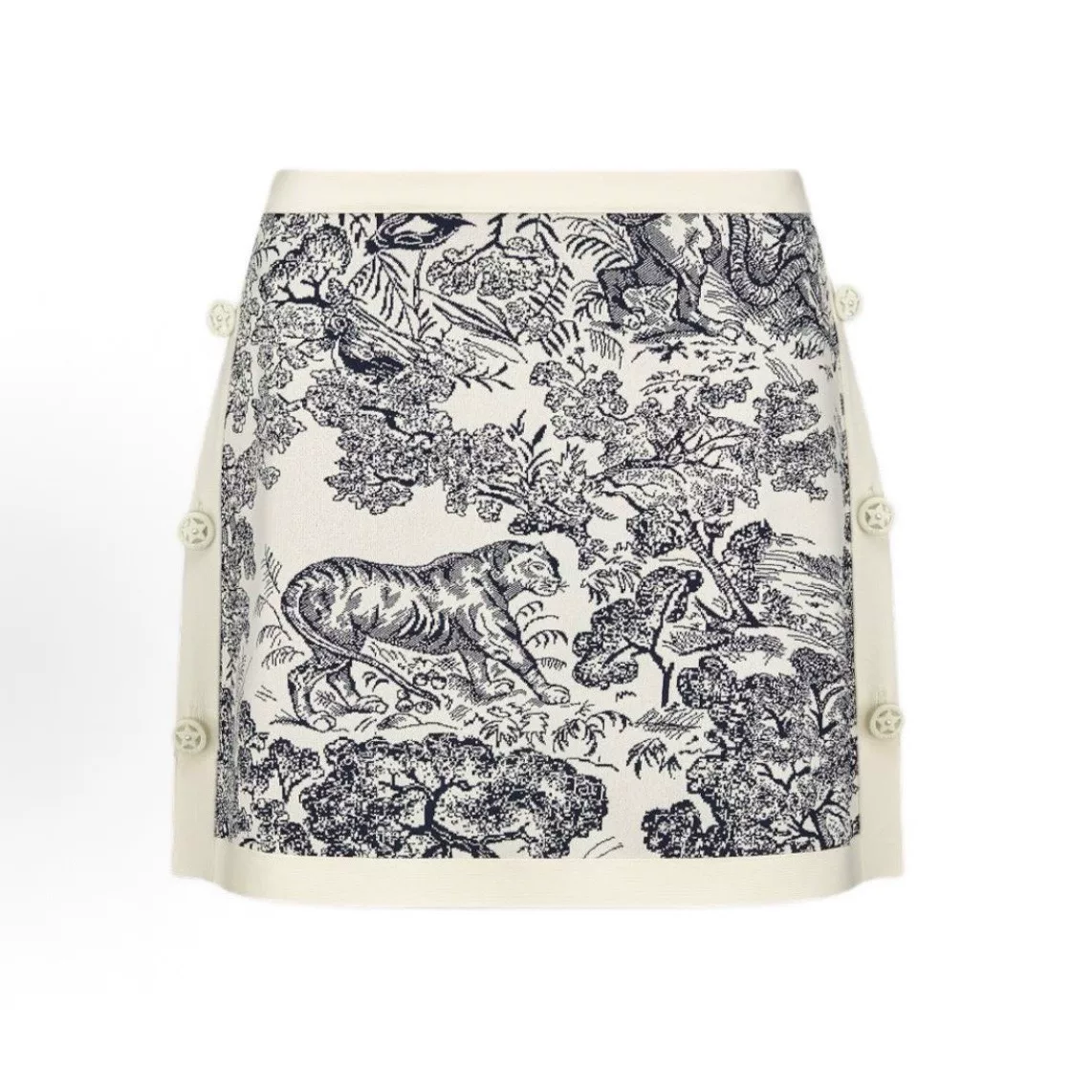 Dior Dioriviera Straight Animal Print Skirt
