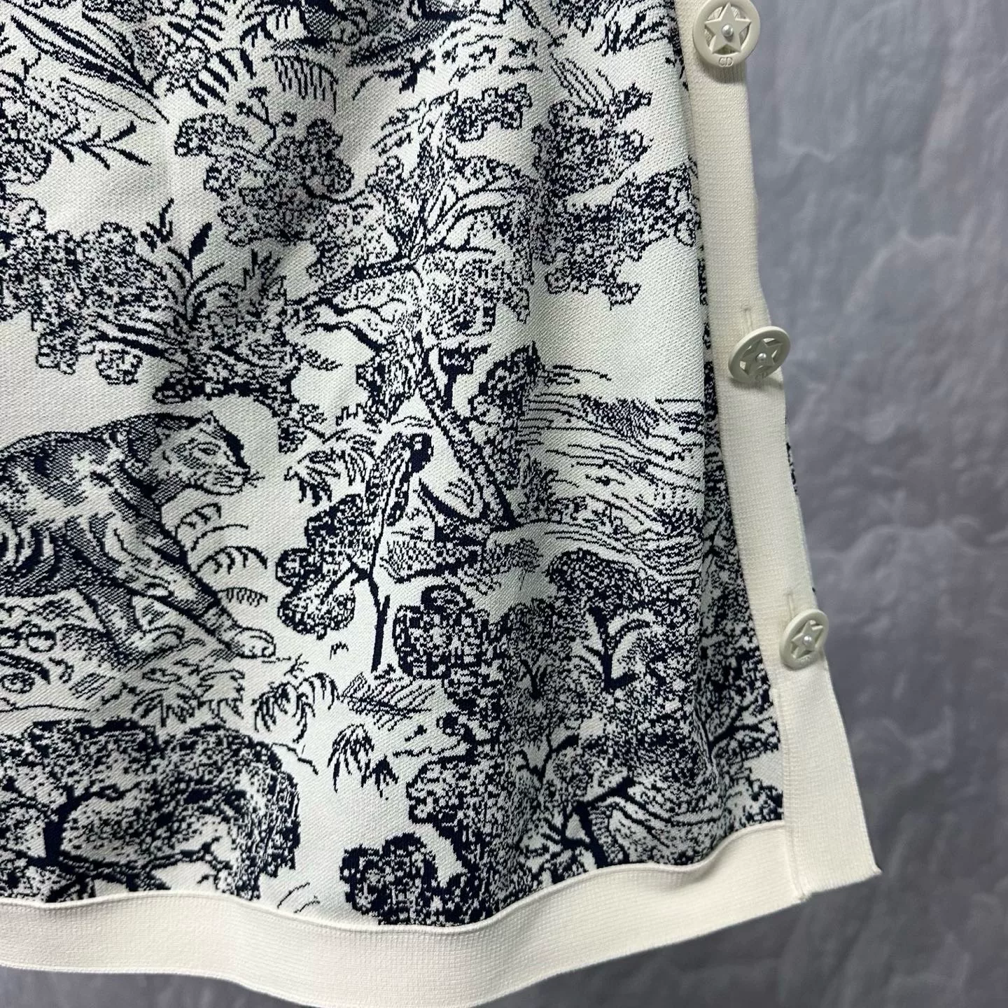 Dior Dioriviera Straight Animal Print Skirt — back
