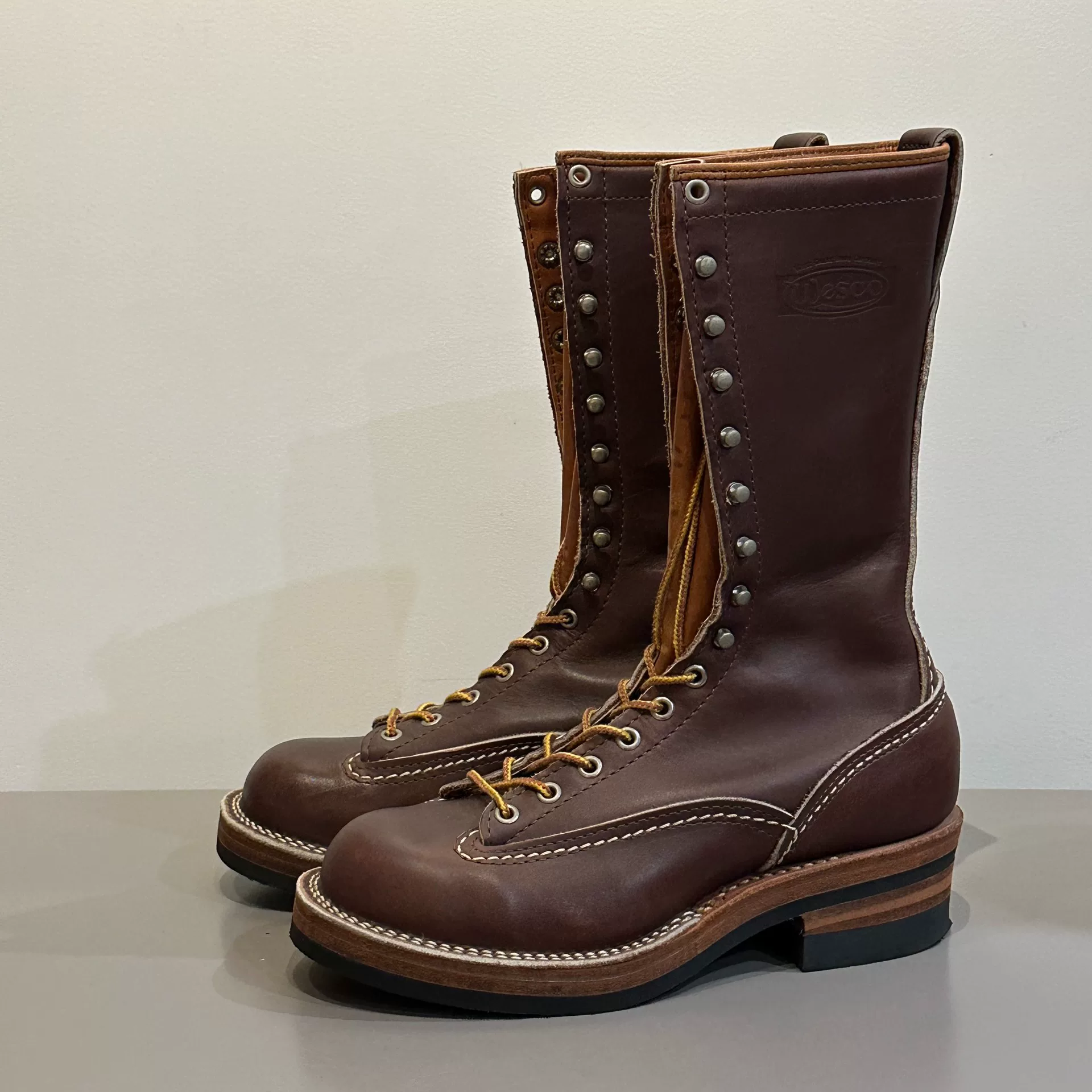 Wesco Jobmaster 6.5d Leather Boots — back