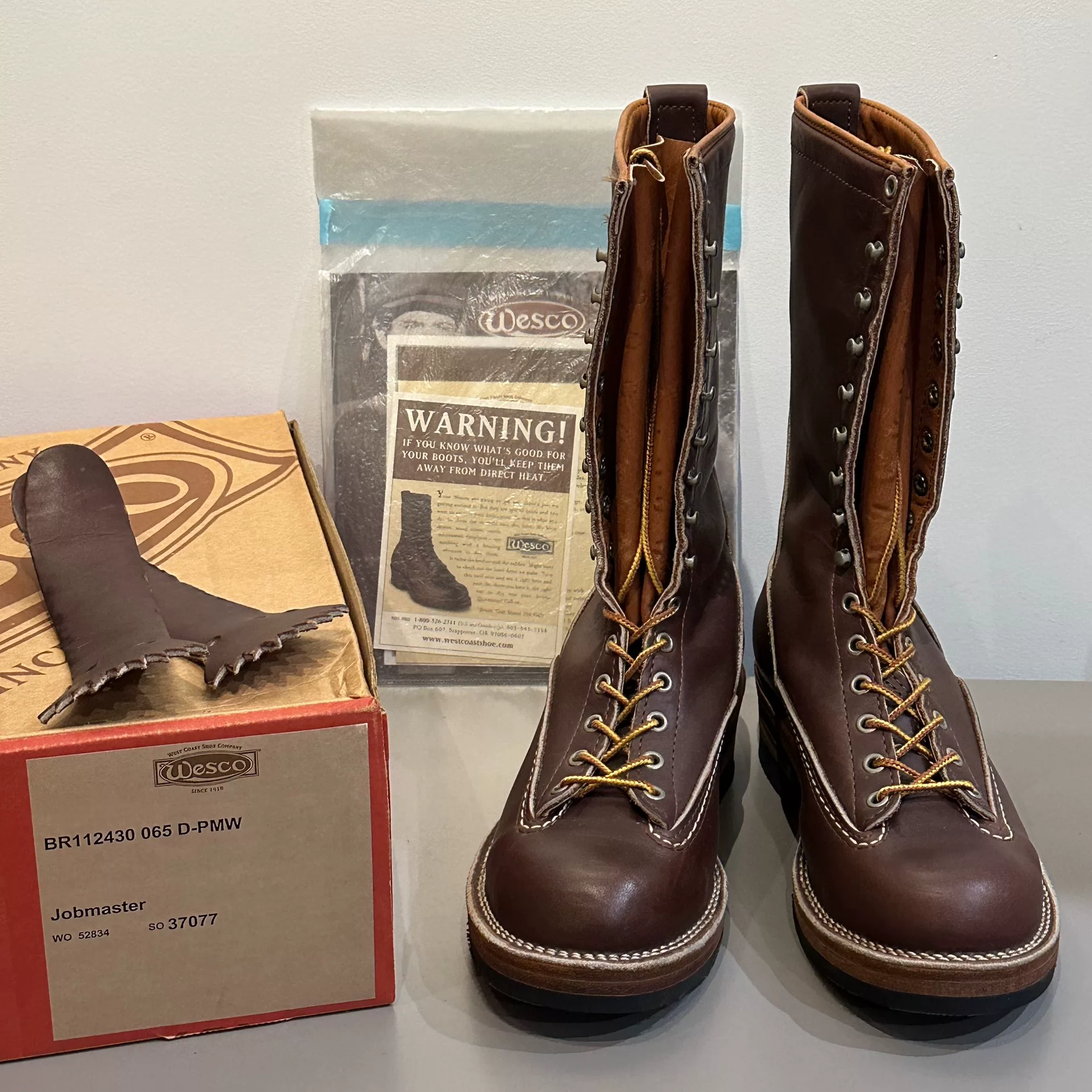 Wesco Jobmaster 6.5d Leather Boots
