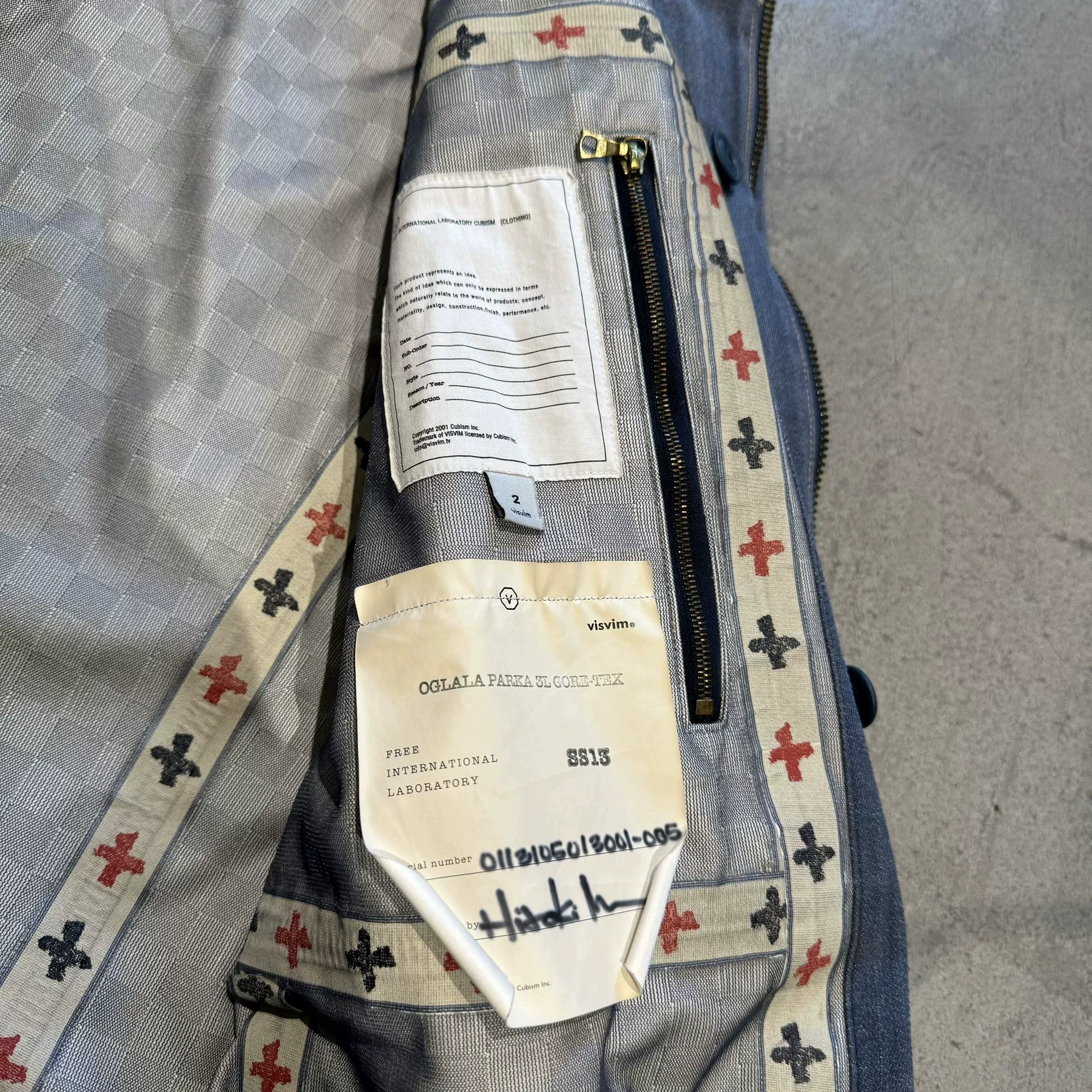 Visvim 13aw Oglala Parka 3L Gtx — detail