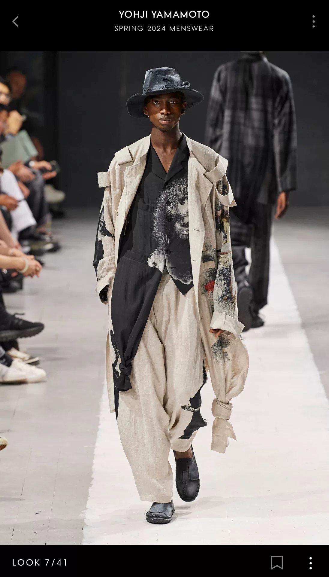 Yohji Yamamoto 24SS Twisted Knot Coat — detail