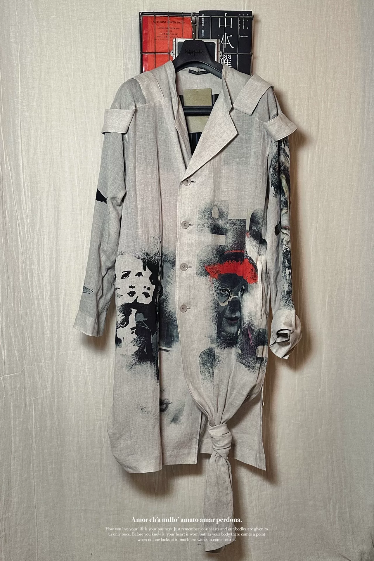 Yohji Yamamoto 24SS Twisted Knot Coat — front