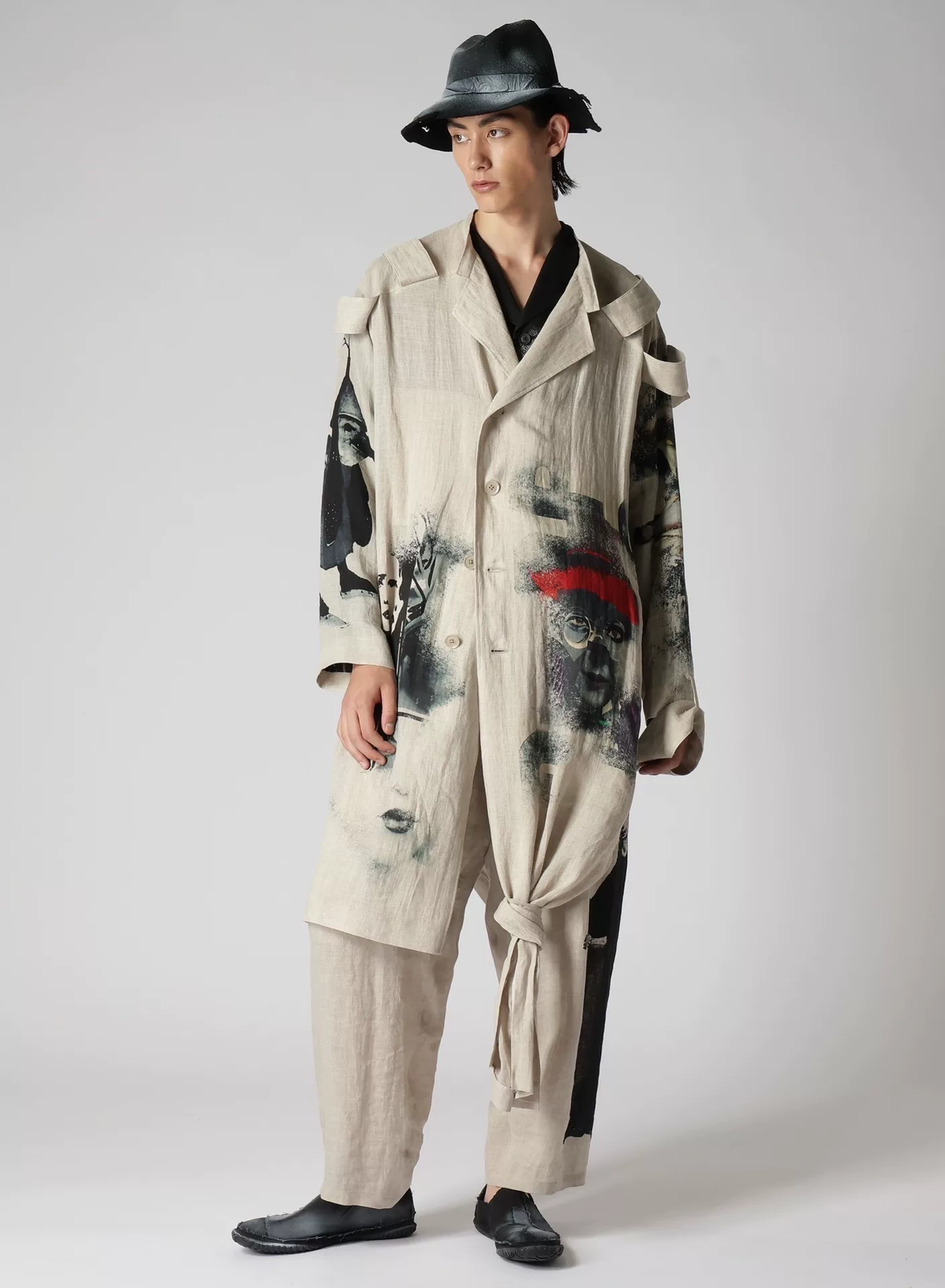 Yohji Yamamoto 24SS Twisted Knot Coat — label