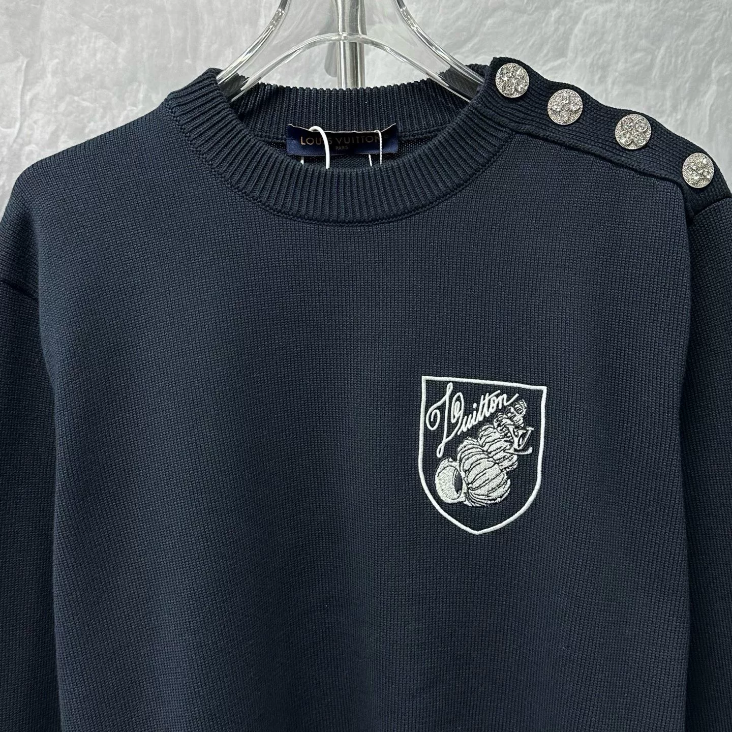 Louis Vuitton FW24 Conch Rhinestone Sweater — front