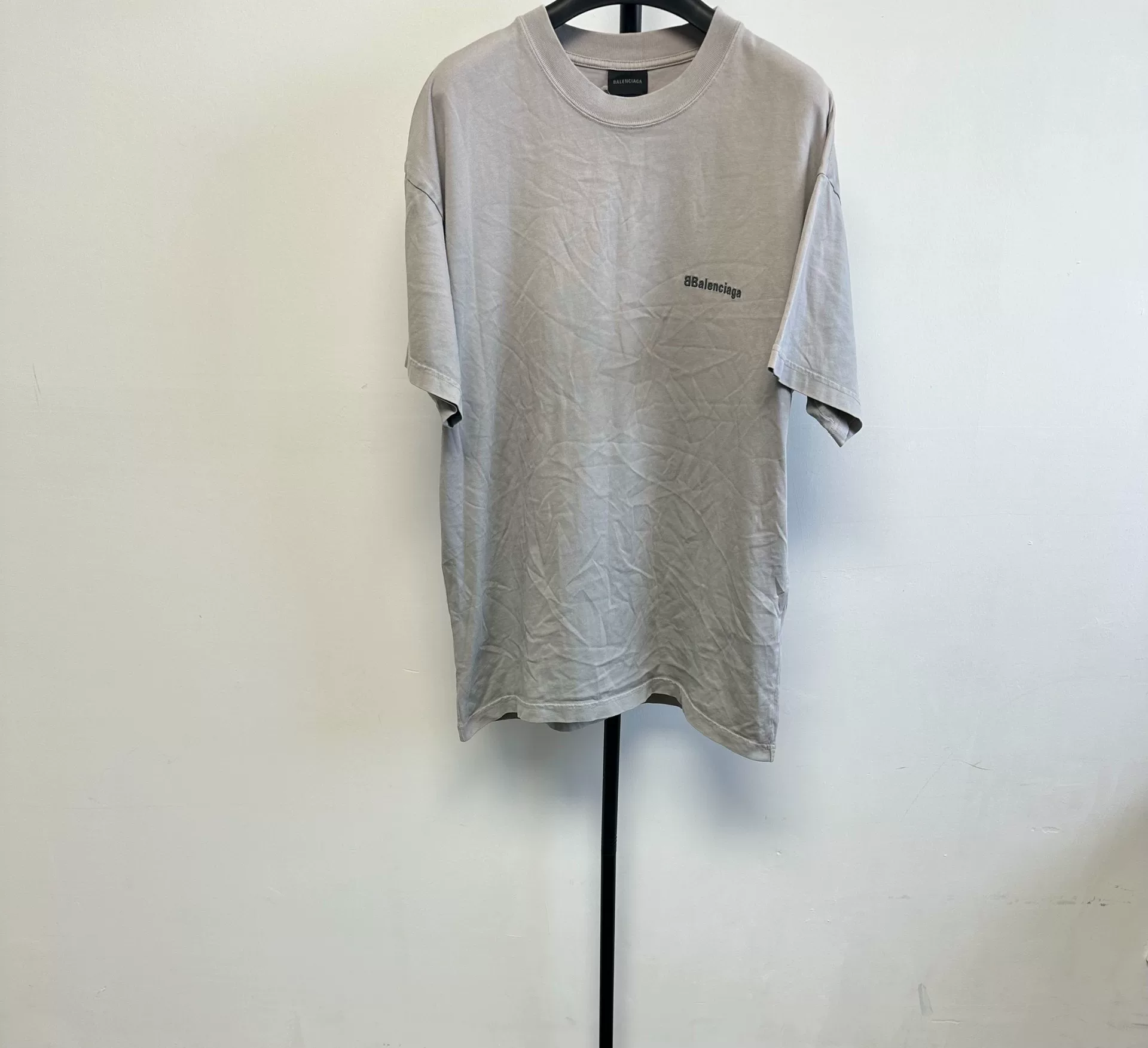 Balenciaga Gray Crew Neck T-Shirt