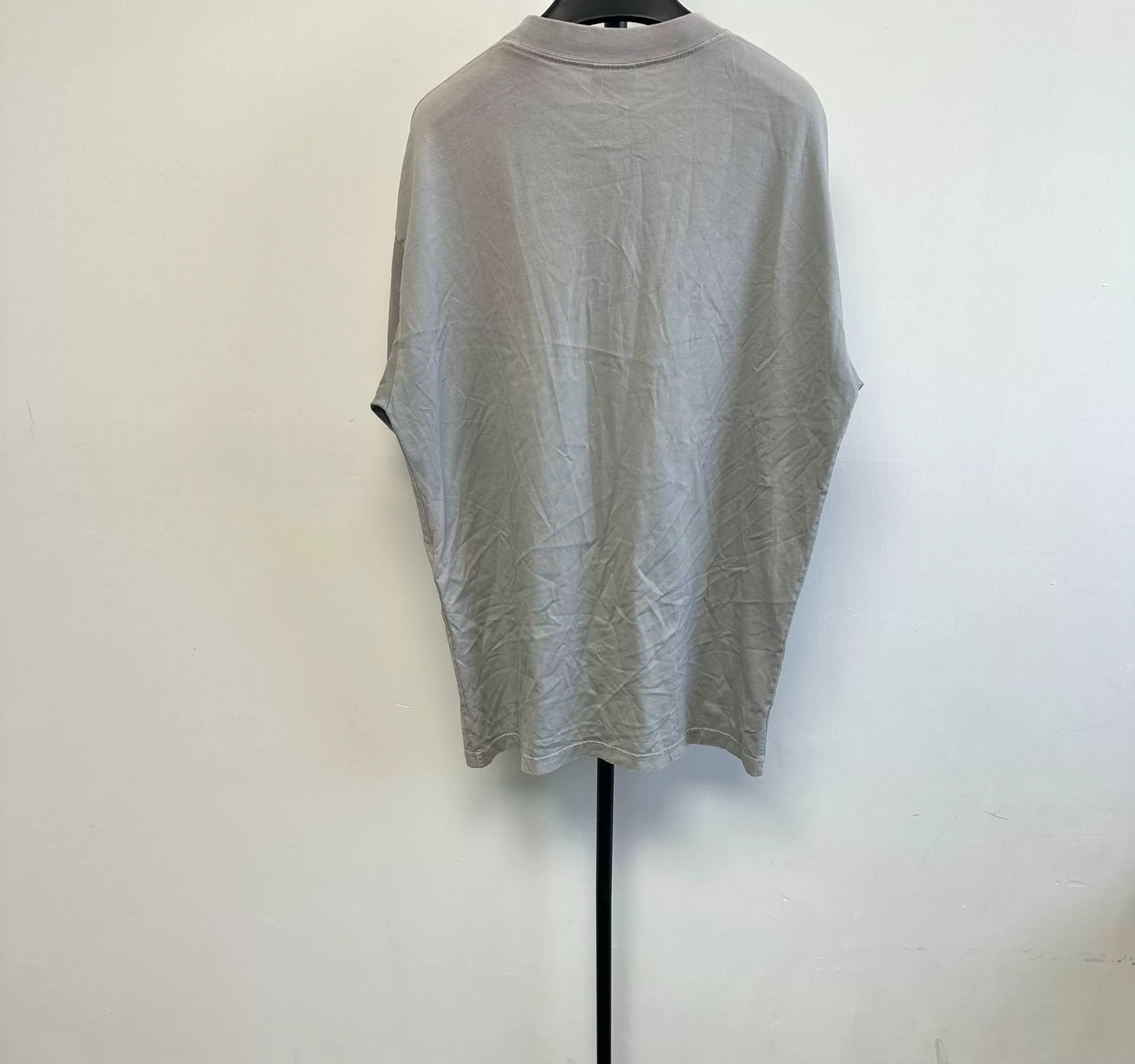 Balenciaga Gray Crew Neck T-Shirt — front