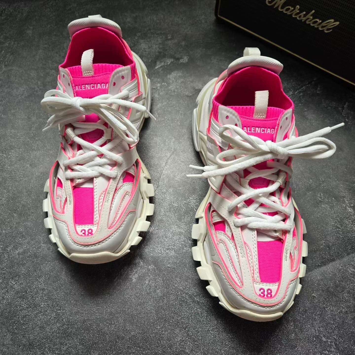 Balenciaga Track White Pink Sneakers — front
