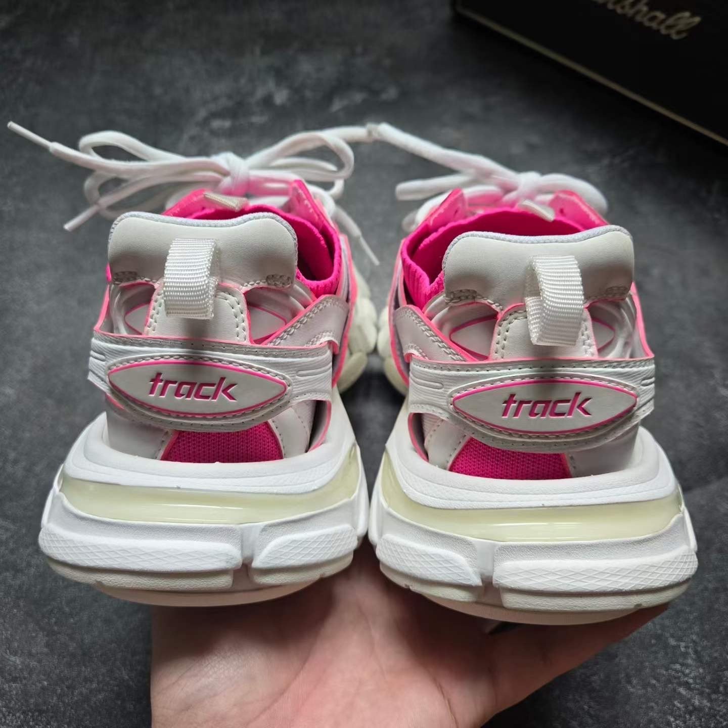 Balenciaga Track White Pink Sneakers — detail