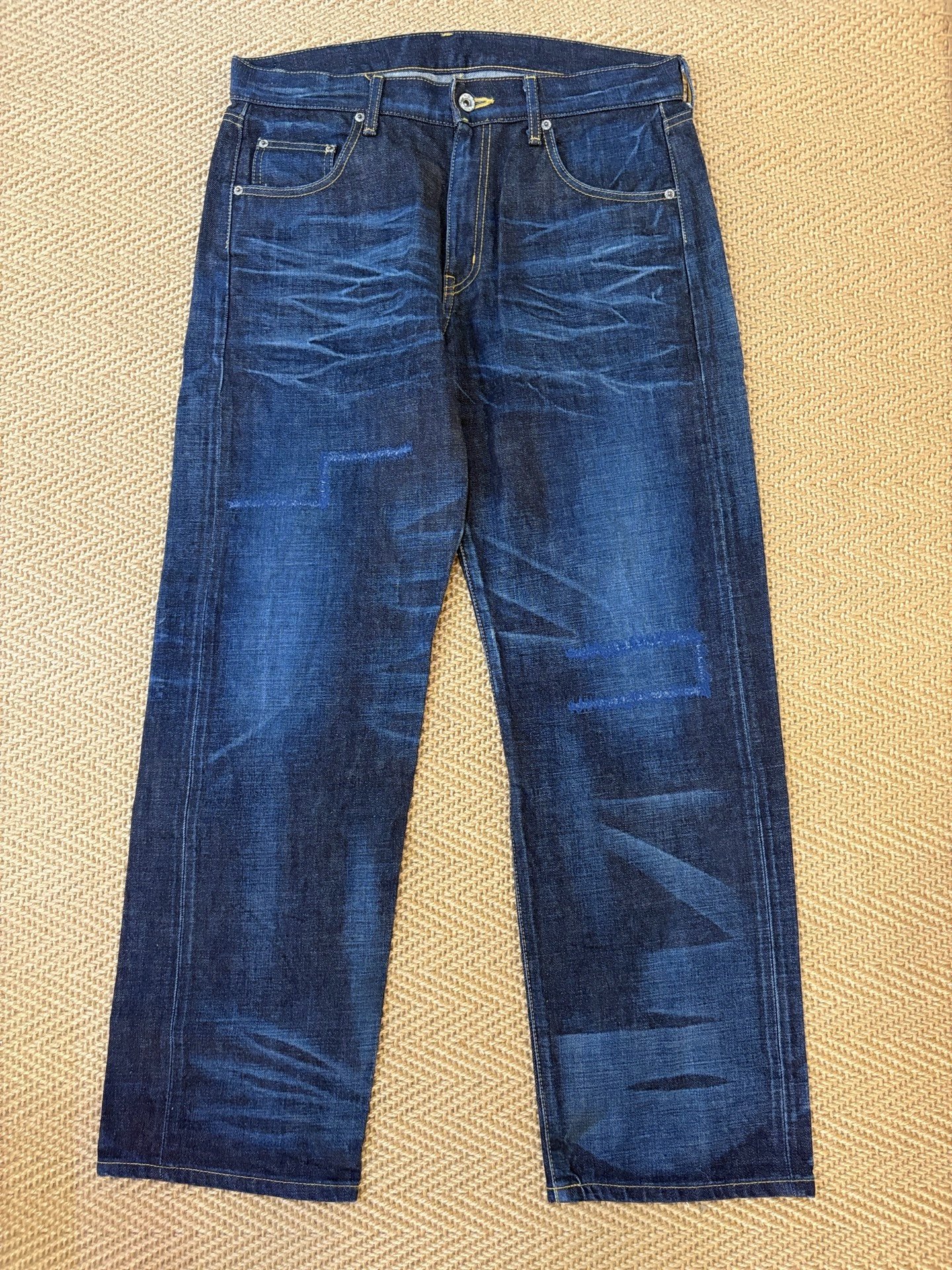 NEIGHBORHOOD 08EX Blue Line Distressed Jeans