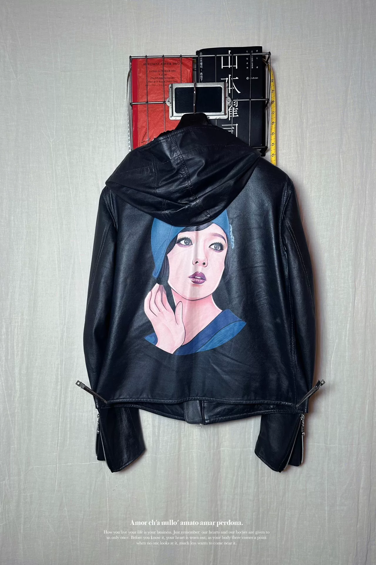 Yohji Yamamoto 18ss Sheepskin Hooded Jacket — back