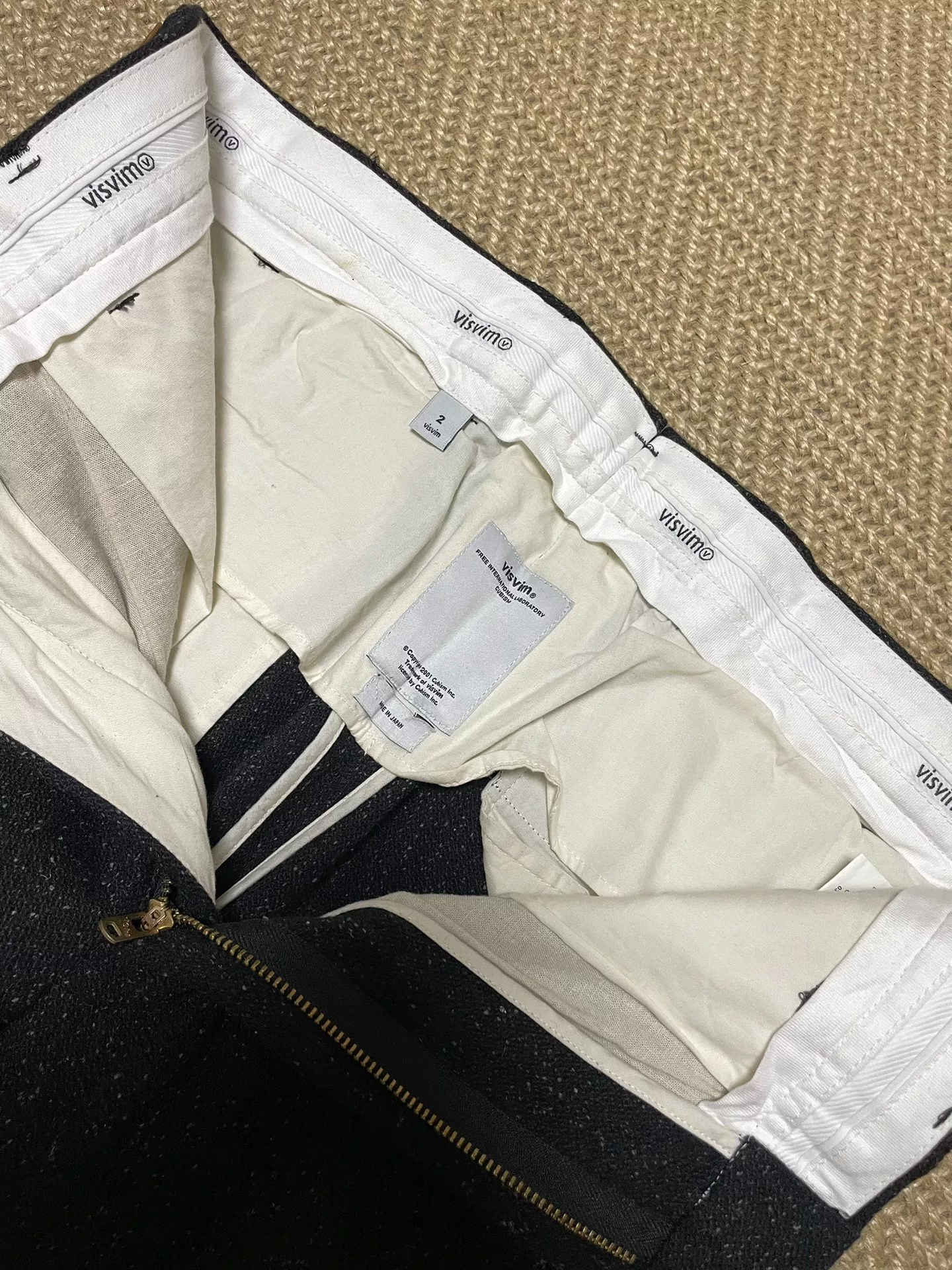 VISVIM CORNELL SLACKS MELANGE WOOL — label