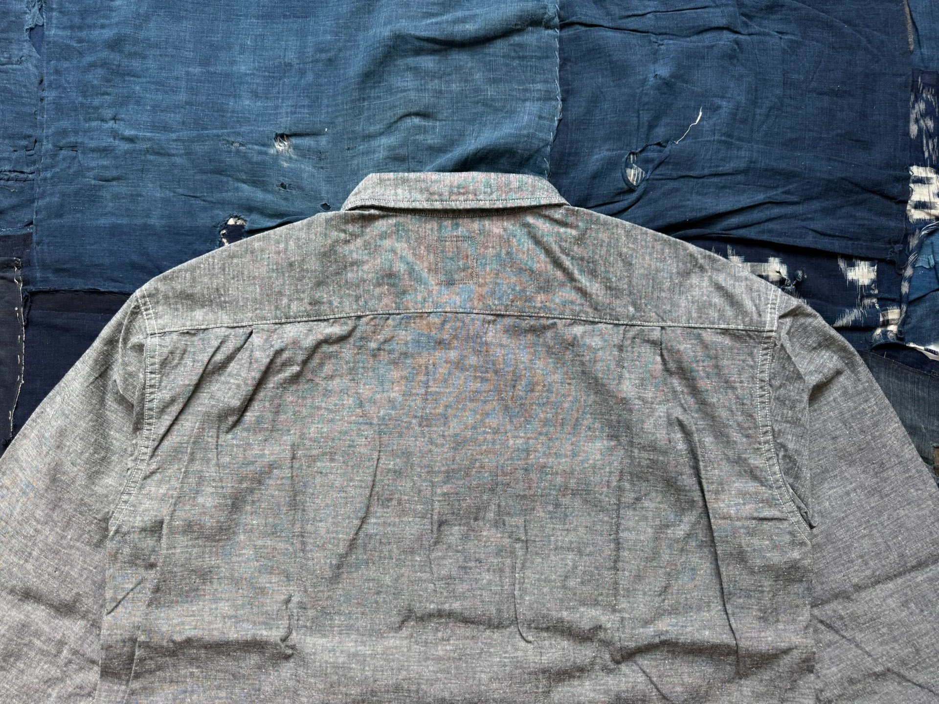VISVIM 26SS Gray Chambray L/S Shirt — label